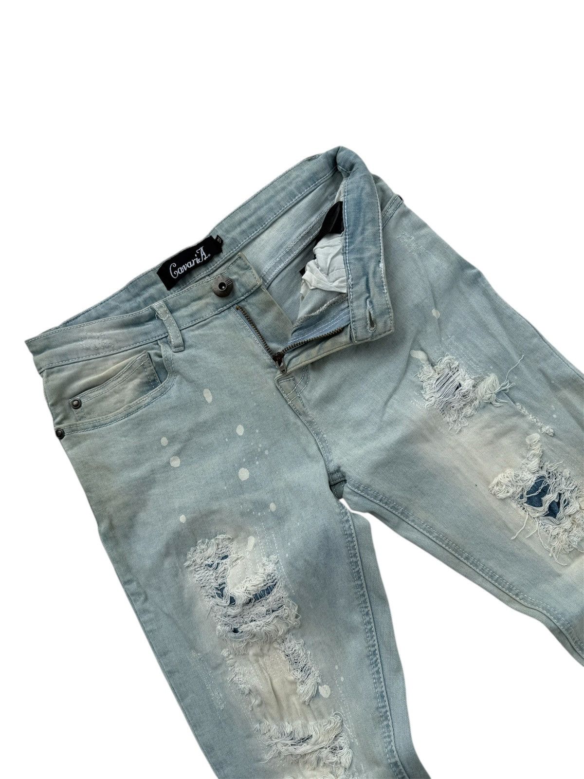 If Six Was Nine CAVARIA SKINNY DISTRESSED STYLE JEANS Size 28" / US 6 / IT 42 - 4 Thumbnail