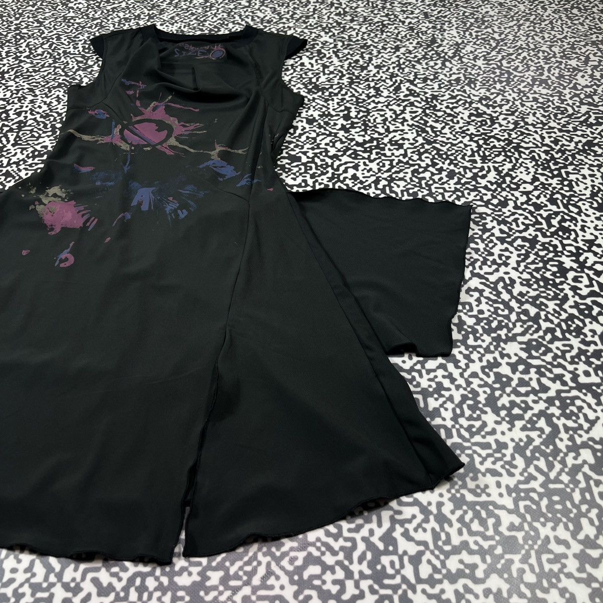 Desigual Vintage Y2K Desigual Painted Abstract Print Flared Dress Size M / US 6-8 / IT 42-44 - 11 Thumbnail