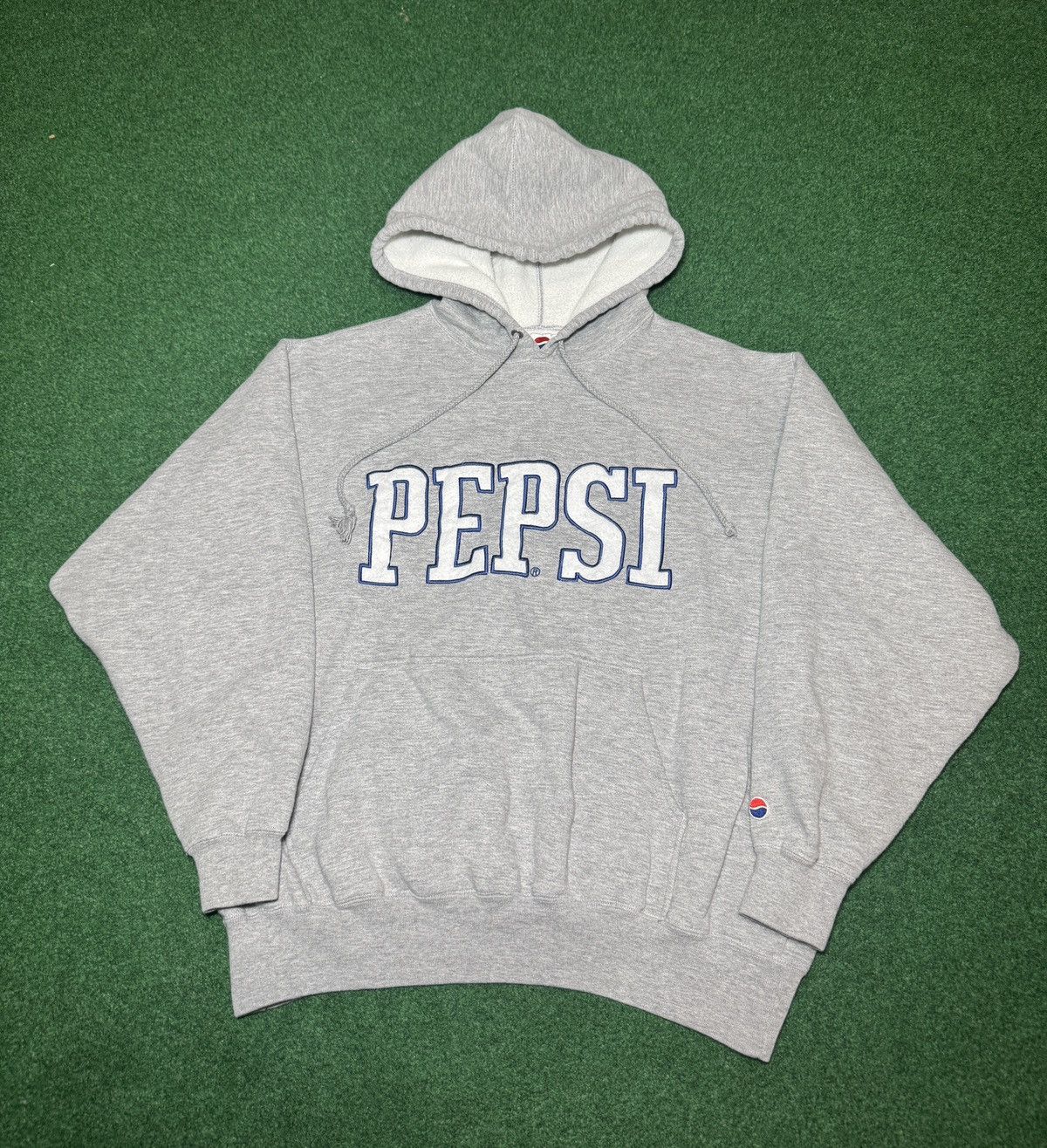 Pepsi Pepsi Boxy Hoodie 26x26 Gray Large 90s Soda Pop Sweatshirt Size US L / EU 52-54 / 3 - 1 Thumbnail