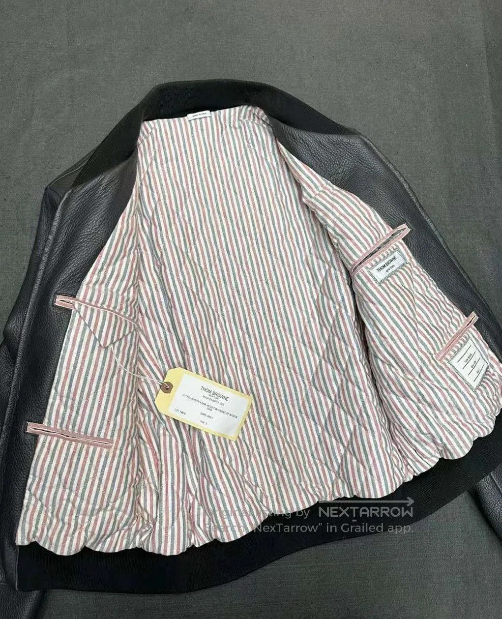 Thom Browne Thom Browne TB Leather Varsity Bomber Jacket. Size US M / EU 48-50 / 2 - 5 Thumbnail