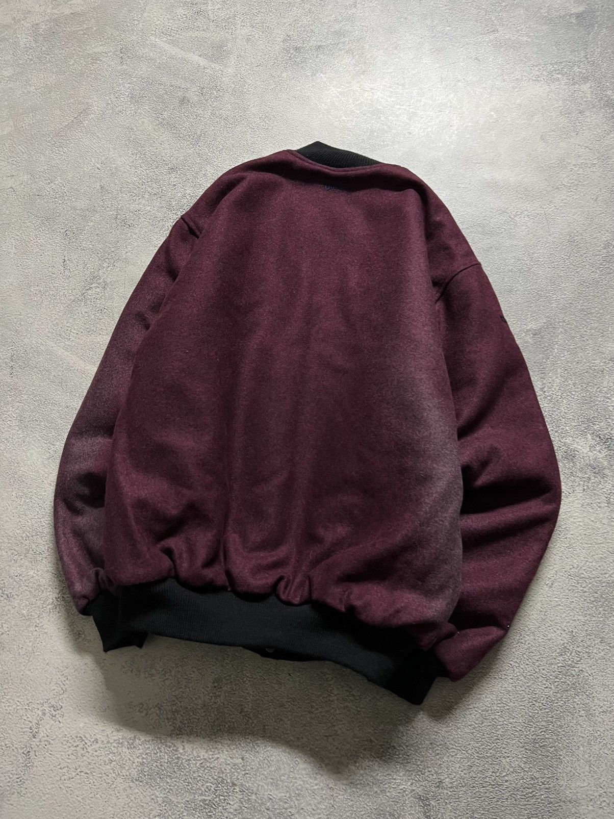 Vintage Y2k Thrashed Porsche Cup Firelli Wool Bomber Jacket 90’s Size US M / EU 48-50 / 2 - 11 Thumbnail