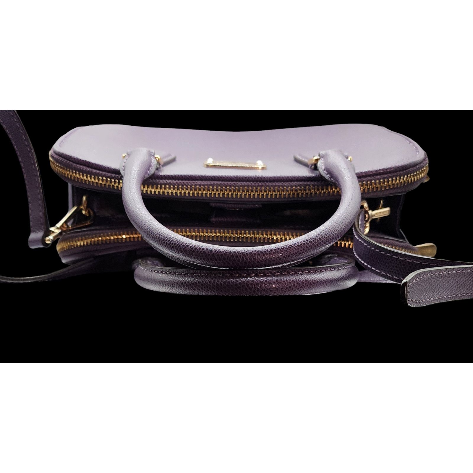 Michael Kors Michael Kors Houston Double Zip Crossgrain Leather purple Size ONE SIZE - 9 Thumbnail