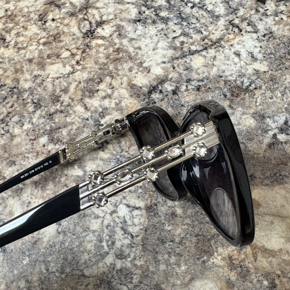 Swarovski Swarovski SK291 01B Black Glossy Cat Eye Sunglasses Size ONE SIZE - 6 Thumbnail