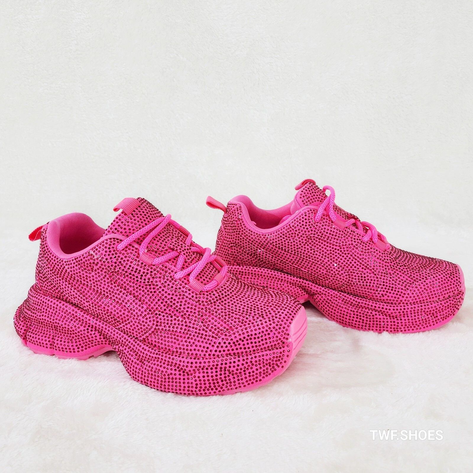 Other Cush Dazzle Sport Rhinestone Comfy Platform Light Weight Sne Size US 7 / IT 37 - 4 Thumbnail