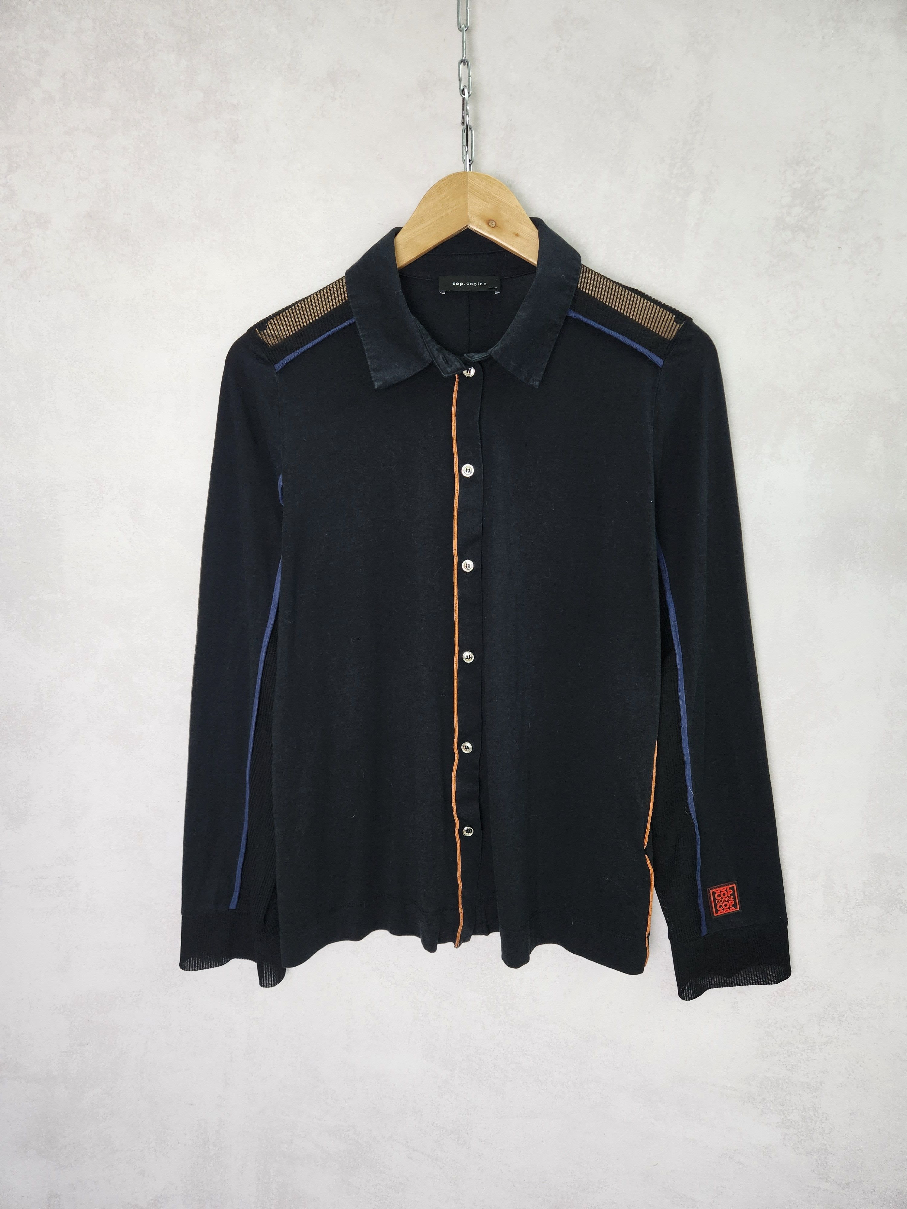 Cop Copine Cop Copine berost chemise black long sleeve polo size M Size M / US 6-8 / IT 42-44 - 2 Thumbnail