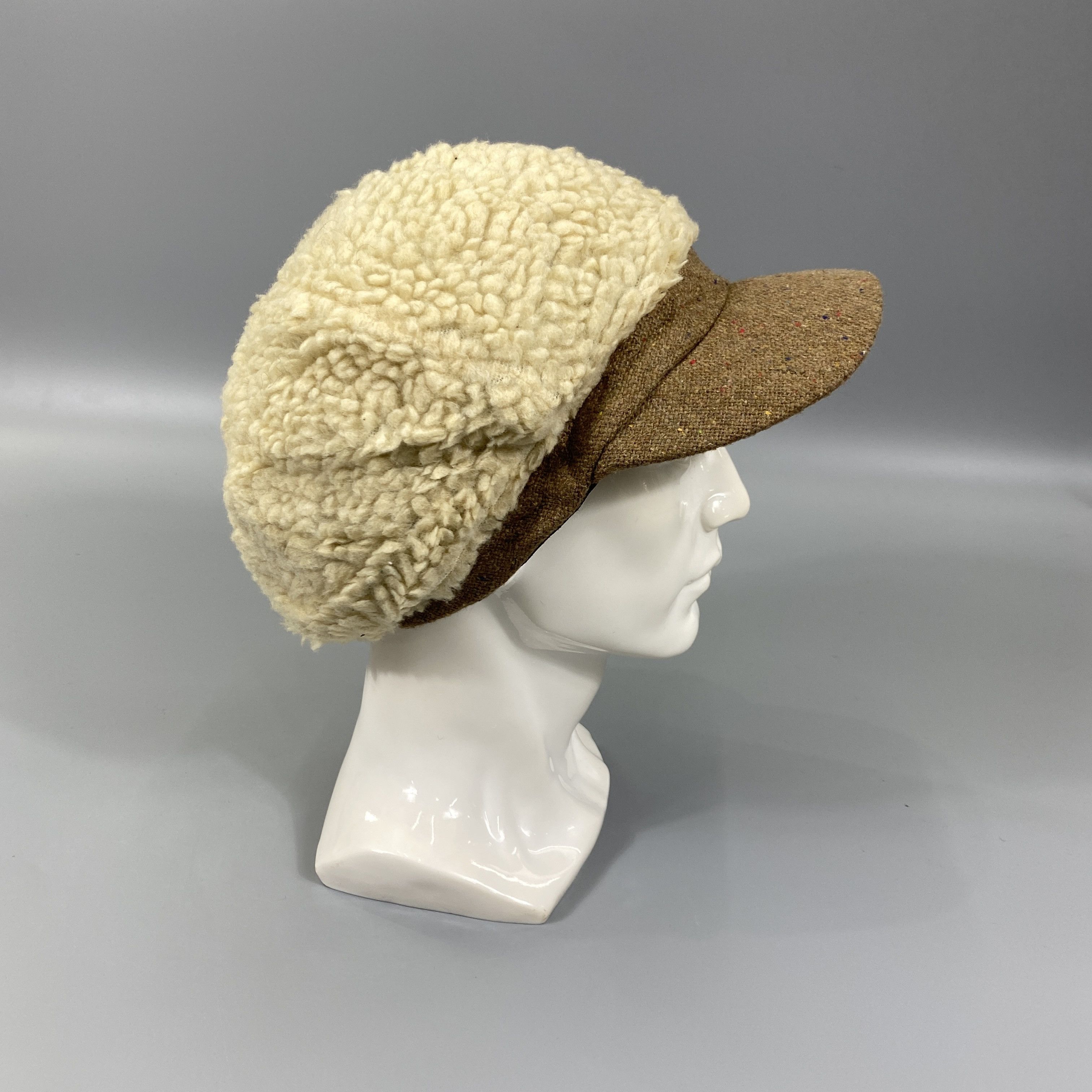 Japanese Brand Beanie Fur With Brim Hat -BN828 Size ONE SIZE - 4 Thumbnail