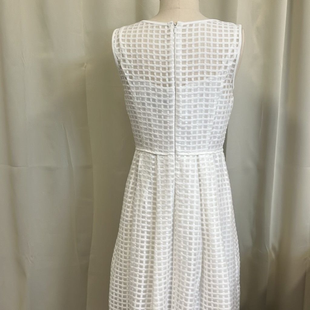 Ellen Tracy Ellen Tracy Elegant White Sleeveless Dress Size M / US 6-8 / IT 42-44 - 5 Thumbnail