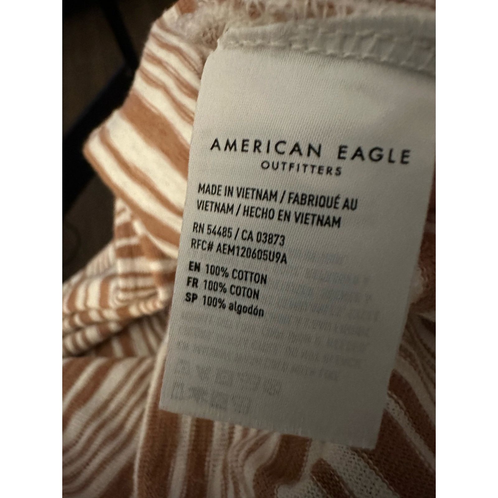 American Eagle Outfitters American Eagle Striped Knit Dress. Tan and White Size Large Size L / US 10 / IT 46 - 6 Thumbnail