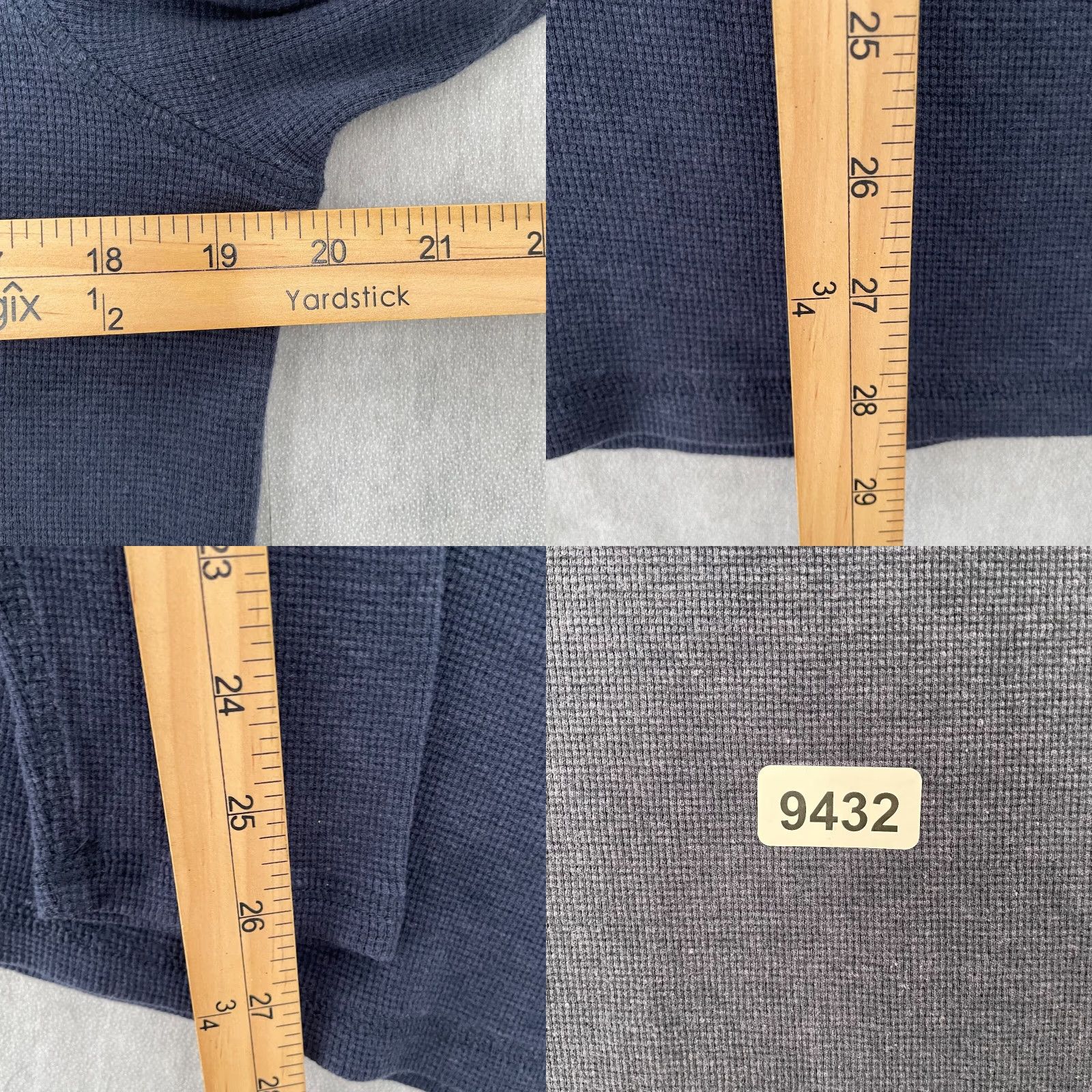 Karl Lagerfeld KARL LAGERFELD Sweater Mens XL Blue Waffle Knit Long Sleeve Crew Neck Casual Size US XL / EU 56 / 4 - 8 Thumbnail