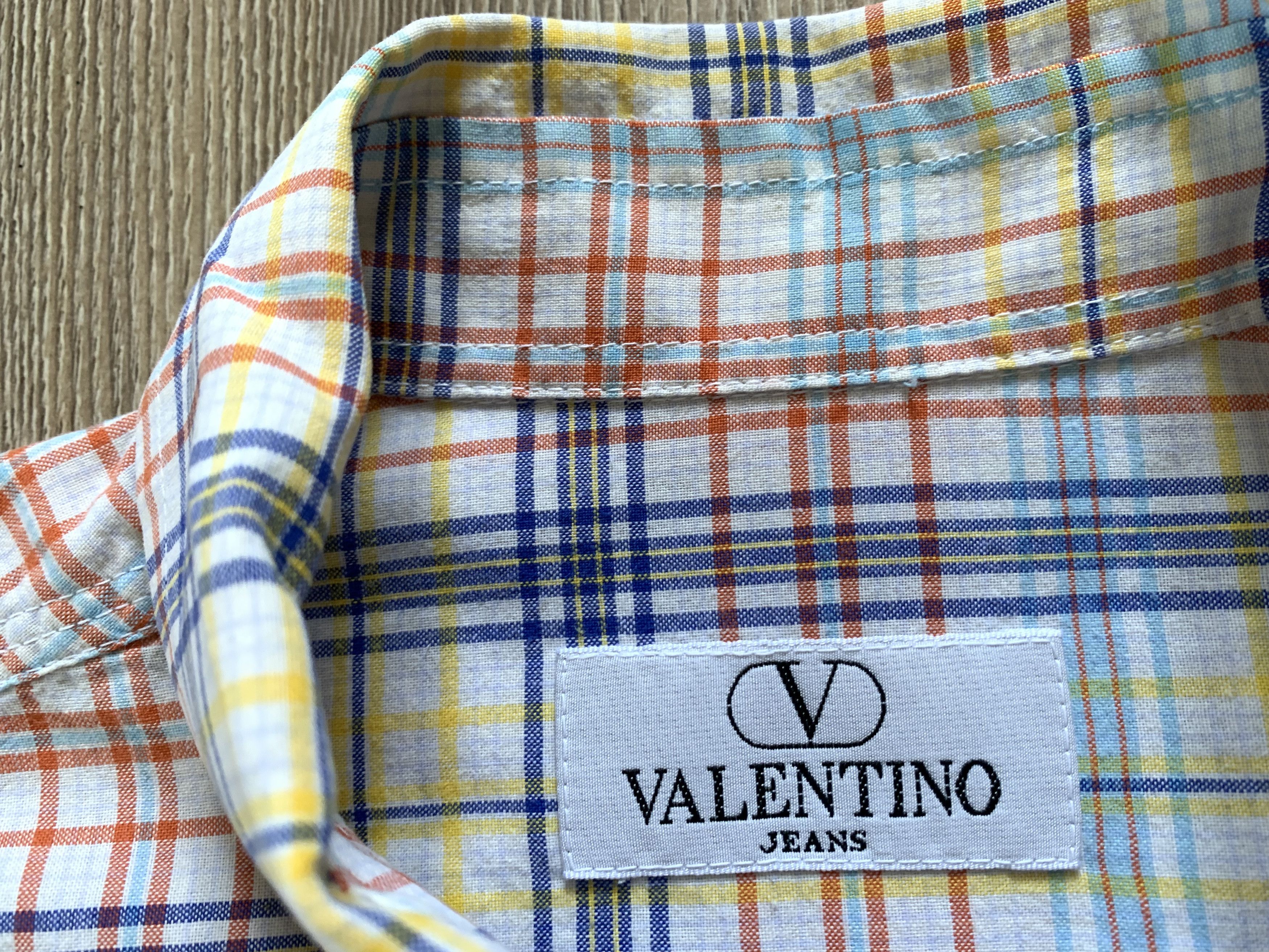 Valentino × Vintage Valentino Vintage Short Sleeve Plaid Cotton Shirt Size US L / EU 52-54 / 3 - 6 Thumbnail