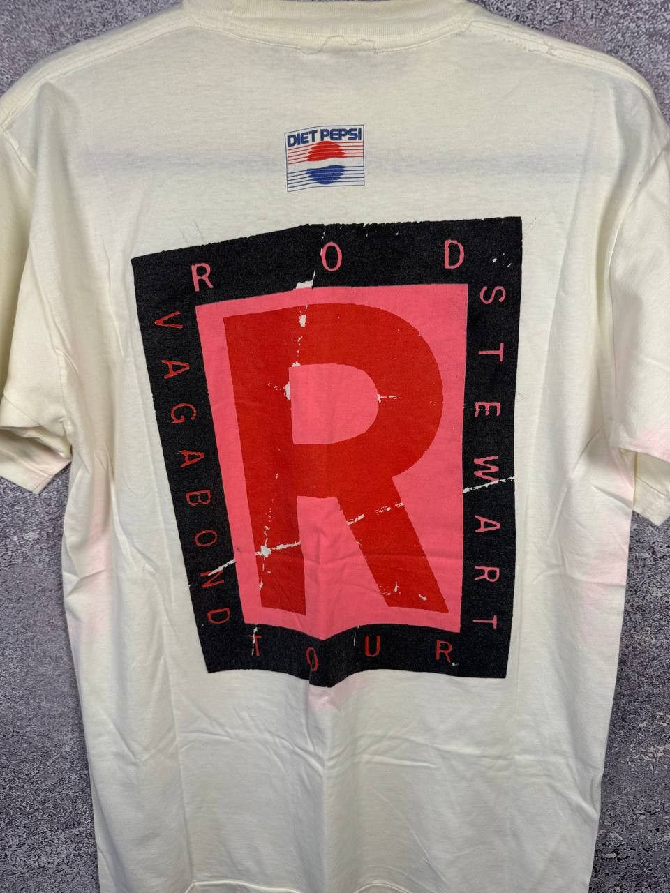 Band Tees 90's Vintage 1991 Rod Stewart Vagabond Heart Tour Tee Medium Size US M / EU 48-50 / 2 - 14 Thumbnail