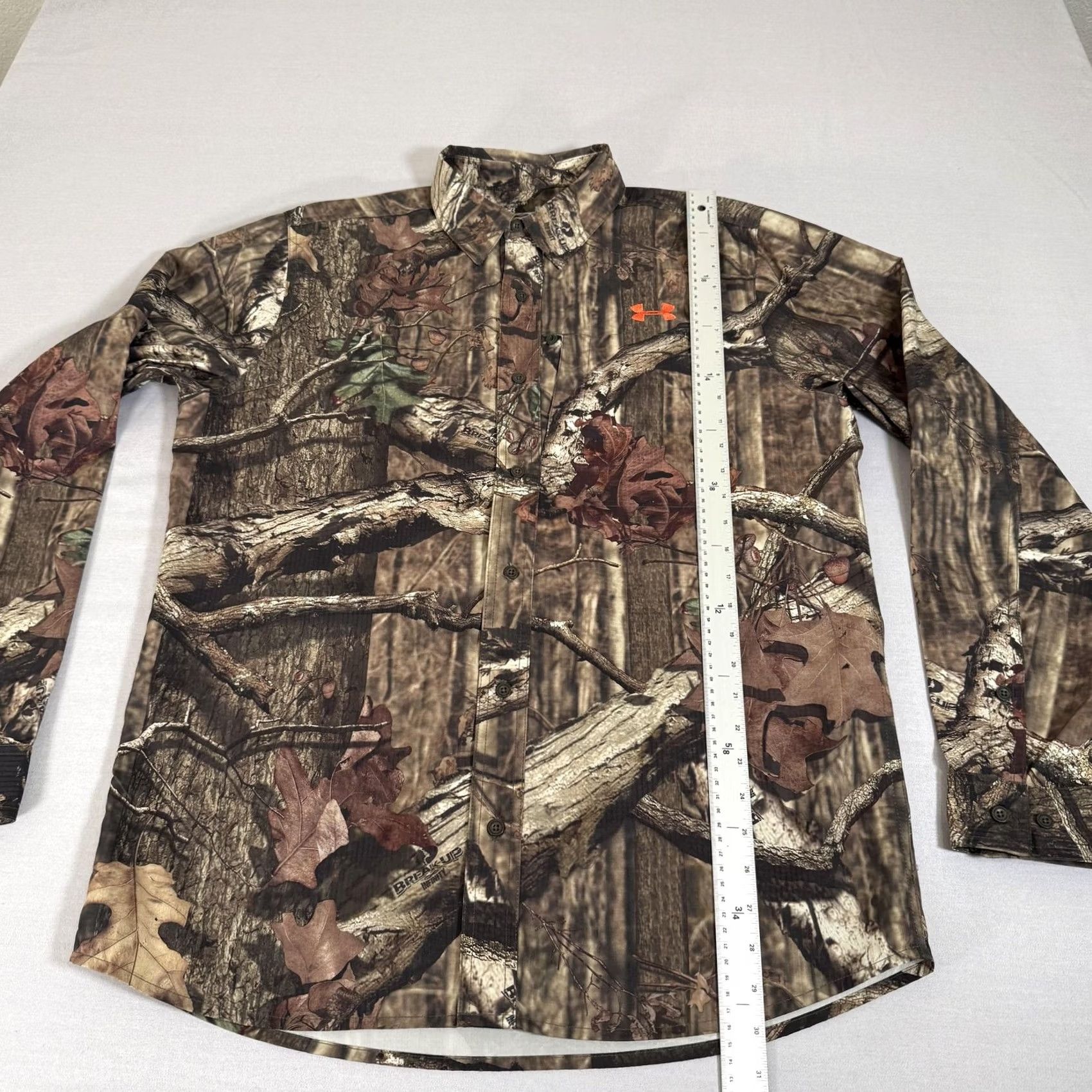 Under Armour Under Armour Shirt Mens Large Brown Break Up Infinity Camo Button Up Hunting Size US L / EU 52-54 / 3 - 6 Thumbnail