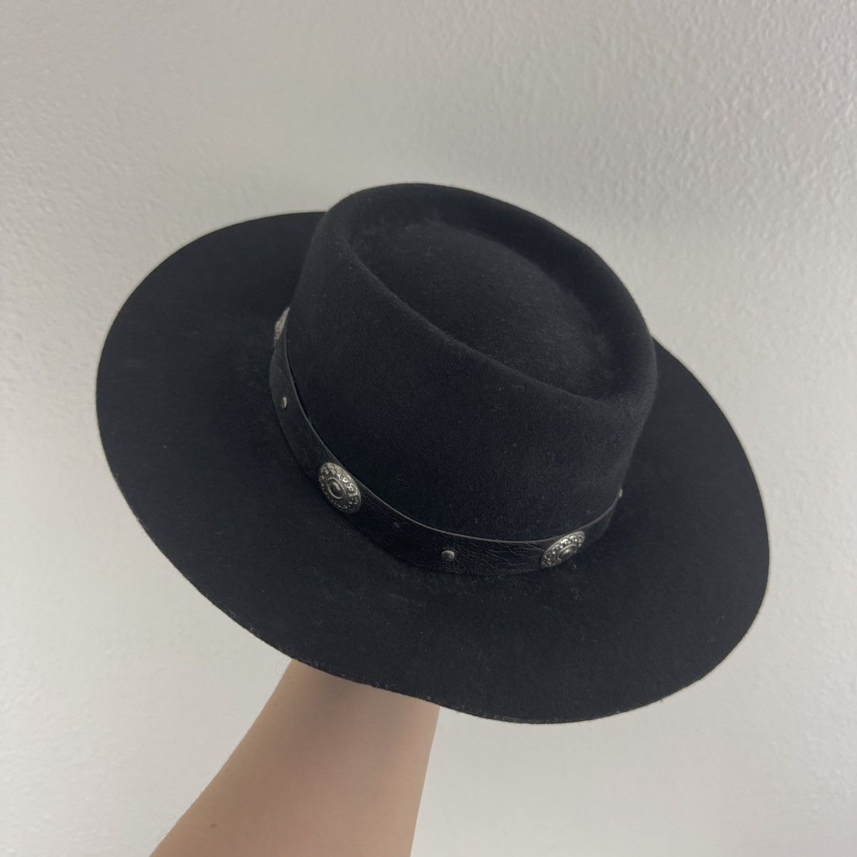 Rockmount Ranch Wear ROCKMOUNT RANCH WEAR Black Wool Concho Western Cowboy Hat Size ONE SIZE - 1 Thumbnail