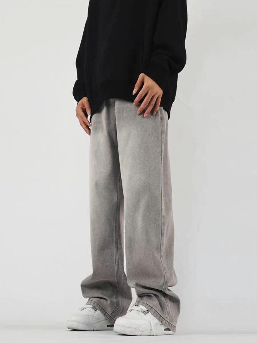 Japanese Brand Gray Wide Leg Denim Jeans, Baggy Fit Casual Pants Size US 30 / EU 46 - 4 Thumbnail