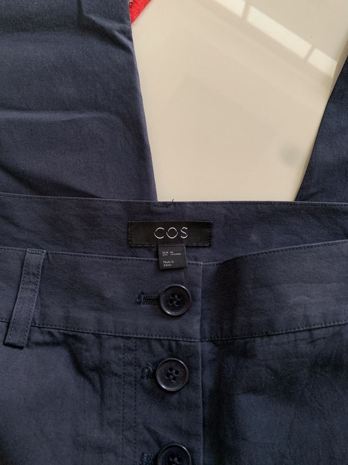 Cos COS Pleated Button Twill Cotton Trousers Size US 30 / EU 46 - 4 Thumbnail