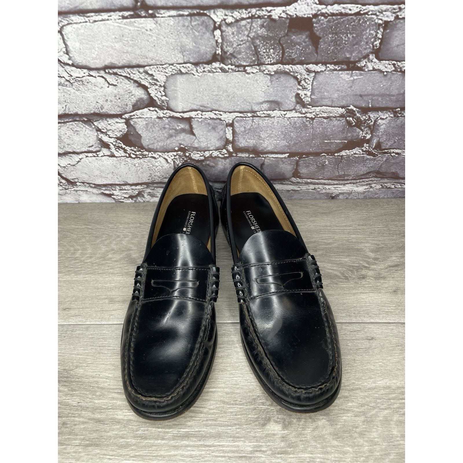Florsheim Florsheim 1892 Black Leather Slip On Penny Loafers Dress Sho Size US 9 / EU 42 - 10 Thumbnail