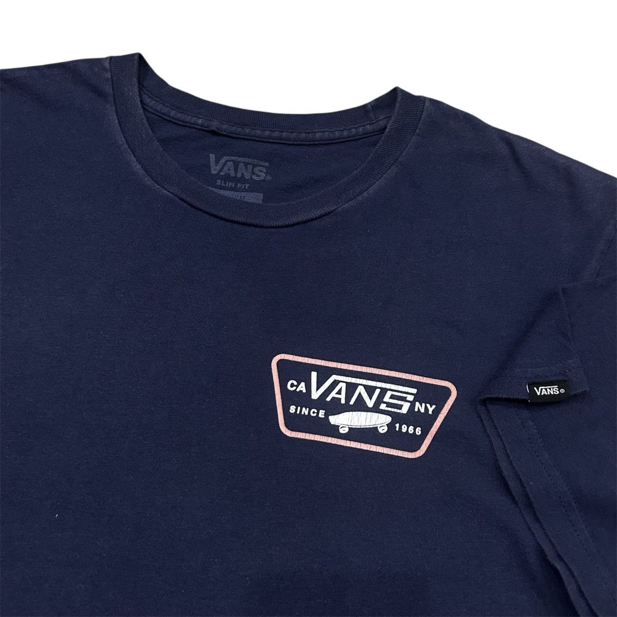 Vans Vans Off The Wall Blue Logo Skate Skateboard Tshirt Size US M / EU 48-50 / 2 - 4 Thumbnail