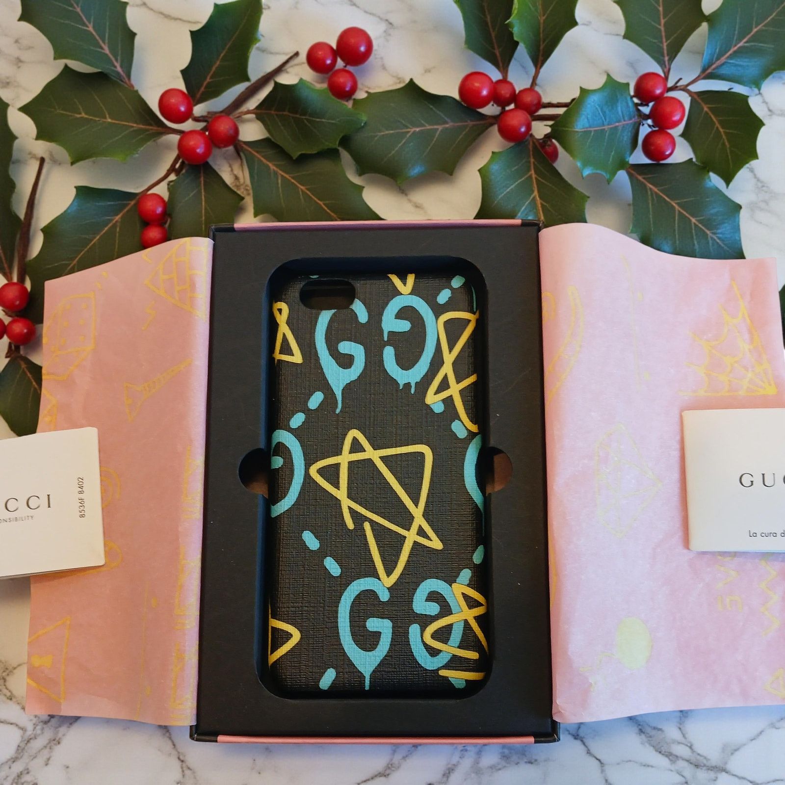 Gucci Gucci Ghost iPhone 6 Graffiti Black-Multi Case NIB Authentic Size ONE SIZE - 4 Thumbnail