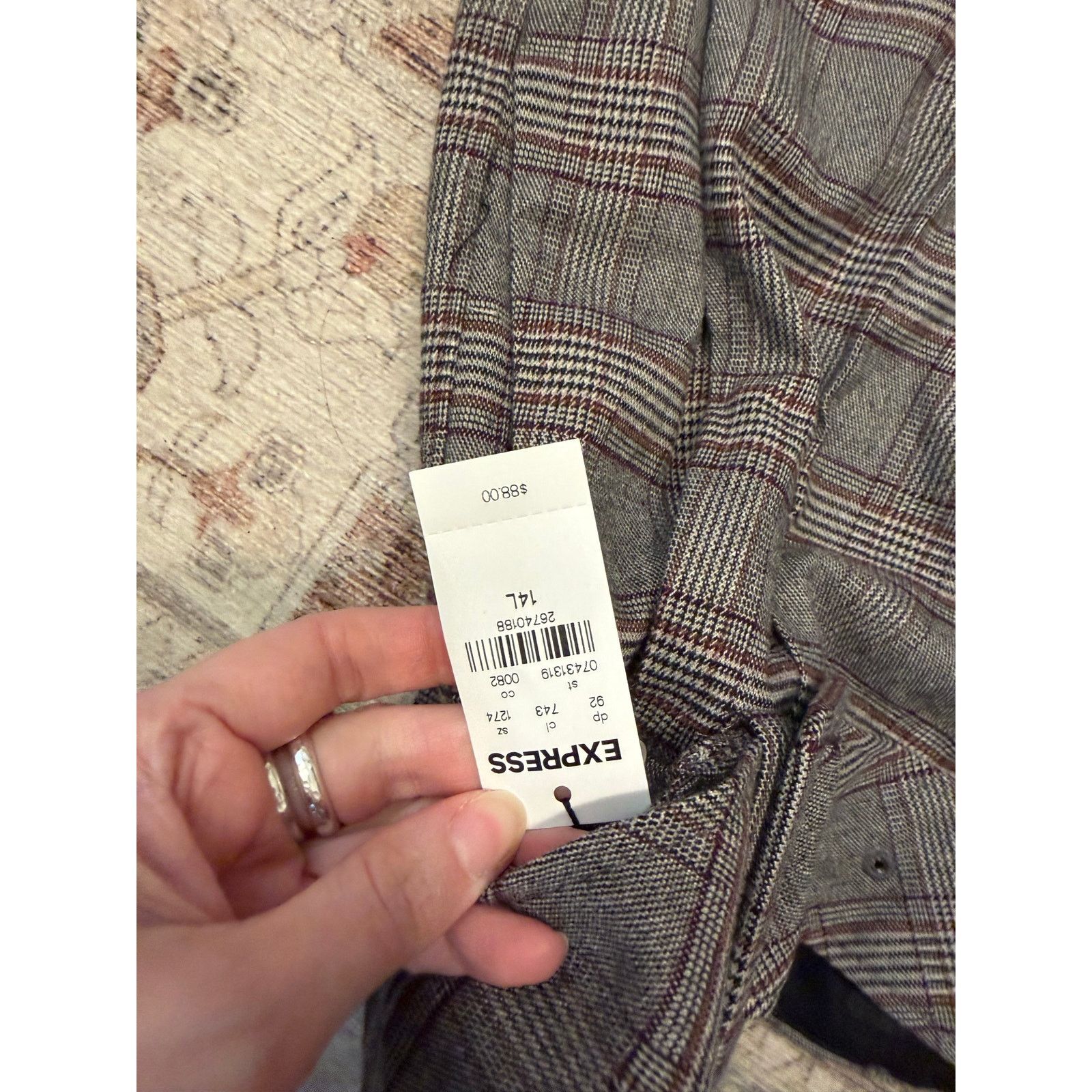 Express Express NWT Gray Wide Leg Super High Rise Pants Sz 14 L, $88 Size 36" / US 14 / IT 50 - 2 Thumbnail