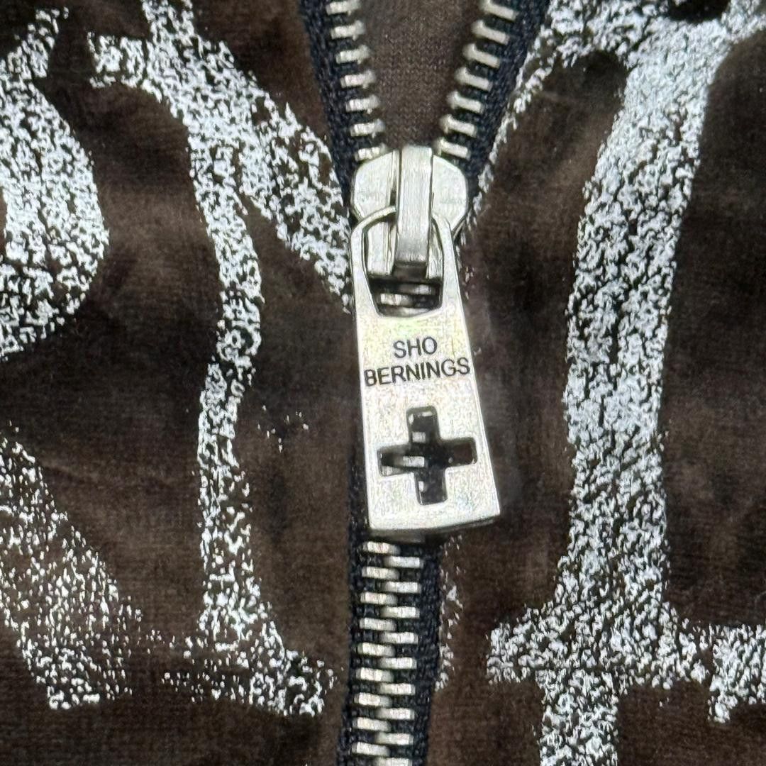 BERNINGS SHO 🔥 RARE! VINTAGE BERNING SHO VELVET SLEEVELESS HOODIE Size US L / EU 52-54 / 3 - 6 Thumbnail