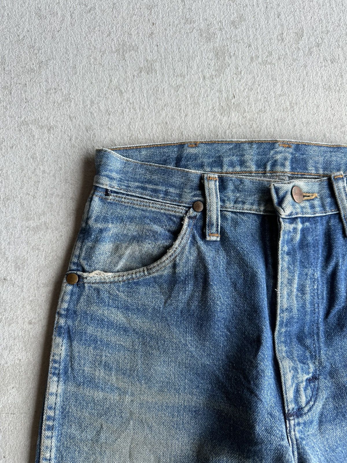 TAION Vintage WRANGLER Jeans Mudwash Talon Distressed Denim Pants Size US 28 / EU 44 - 4 Thumbnail