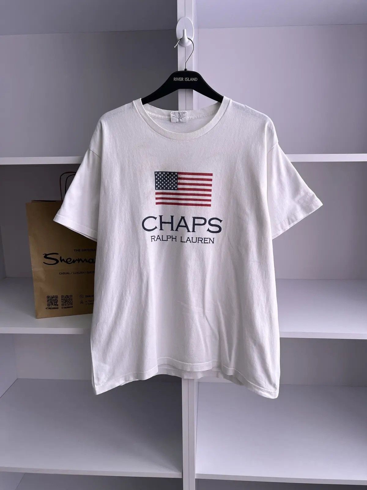 Chaps Ralph Lauren × Polo Ralph Lauren × Vintage Vintage Ralph Lauren Chaps Usa flag tee Size US L / EU 52-54 / 3 - 2 Thumbnail