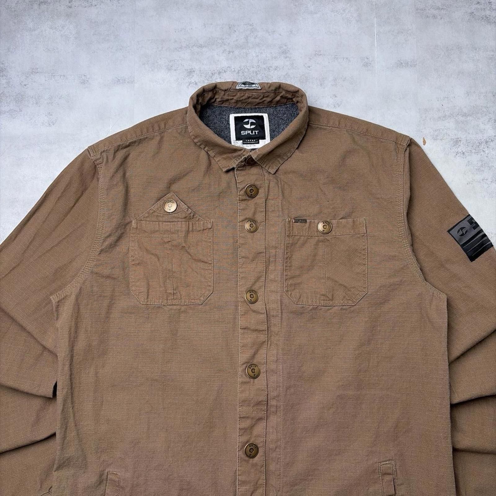 Billabong Y2K Brown Split Surfwear Grunge Lightweight Bomber Jacket Size US L / EU 52-54 / 3 - 3 Thumbnail