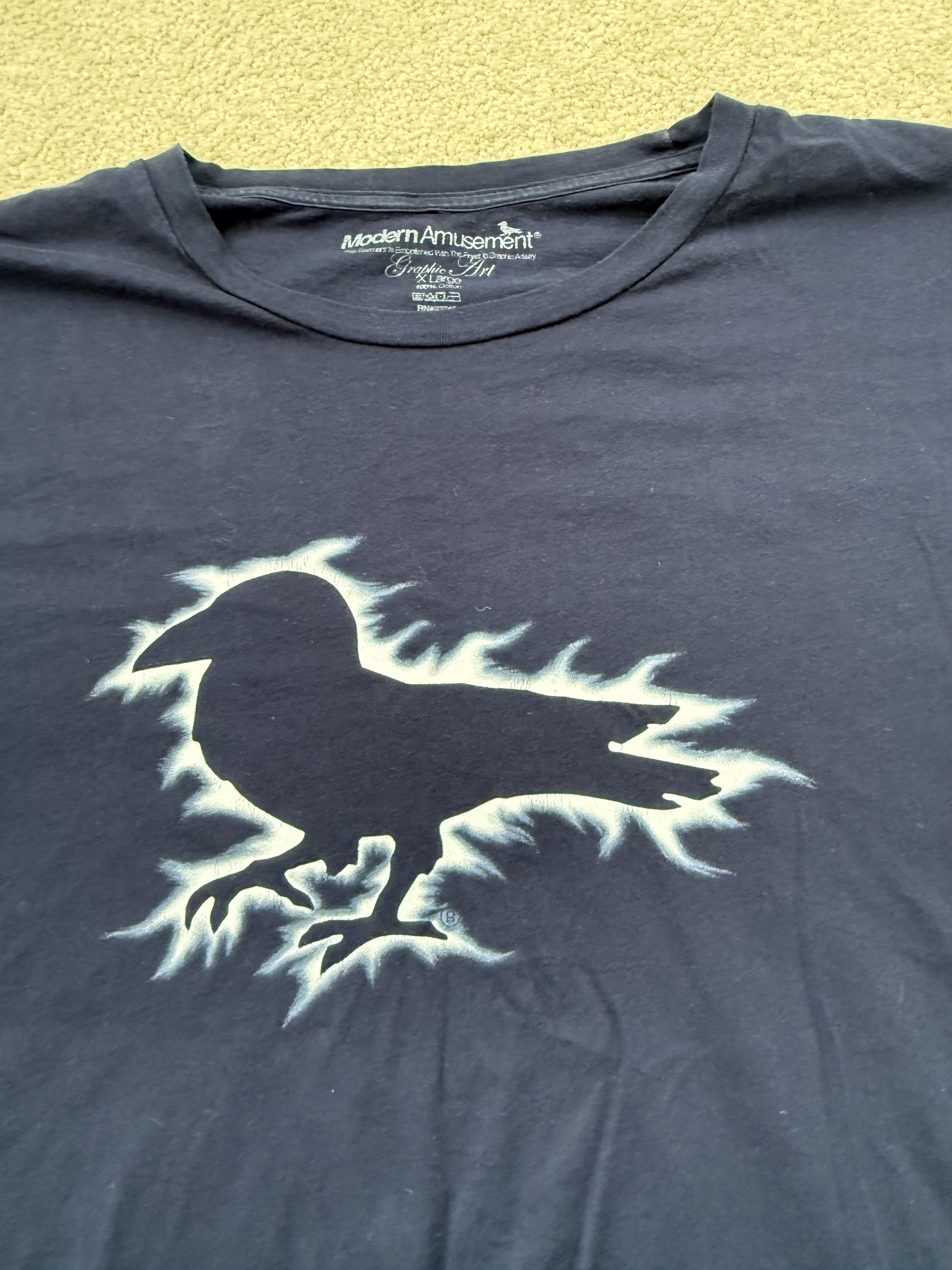 Modern Amusement Mens Used Modern Amusement Blue Bird Graphic Tee Shirt - XL Size US XL / EU 56 / 4 - 4 Thumbnail