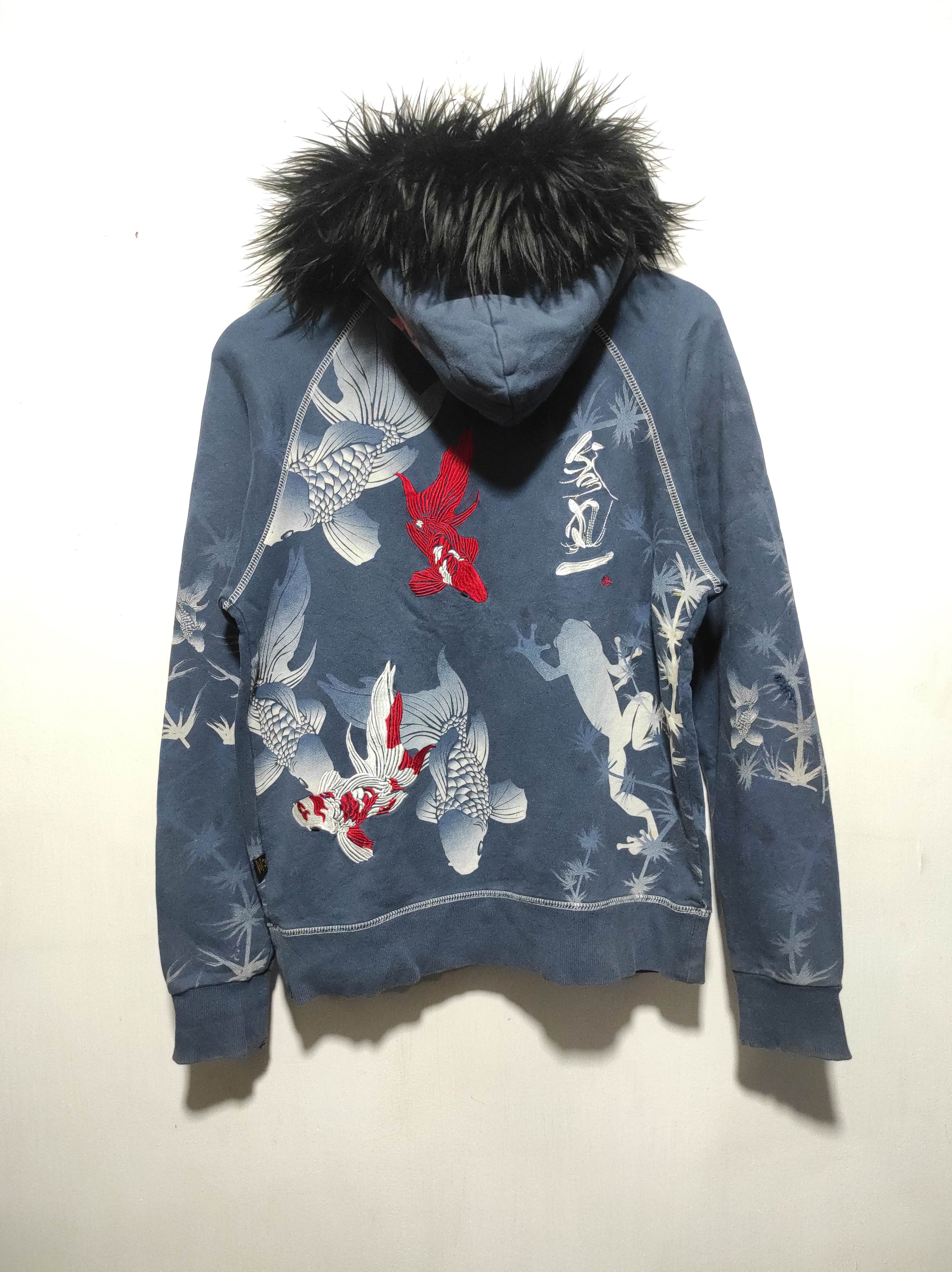 Japanese Brand Koi Sukajan zip fur hoodie ifsix LGB style Size US M / EU 48-50 / 2 - 16 Thumbnail
