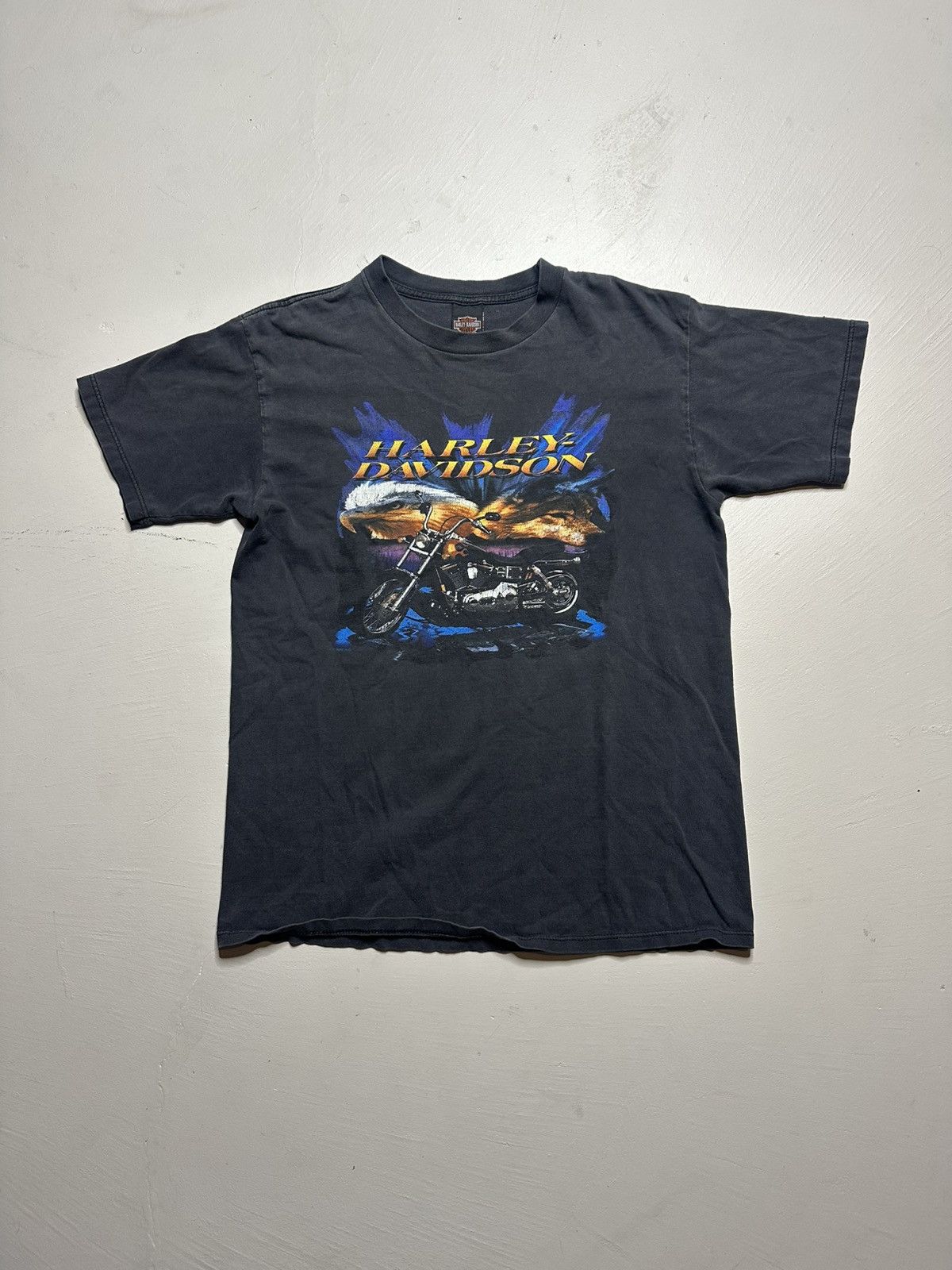 Harley Davidson 2000s Faded Harley Davidson Vintage T Shirt Size US L / EU 52-54 / 3 - 5 Thumbnail
