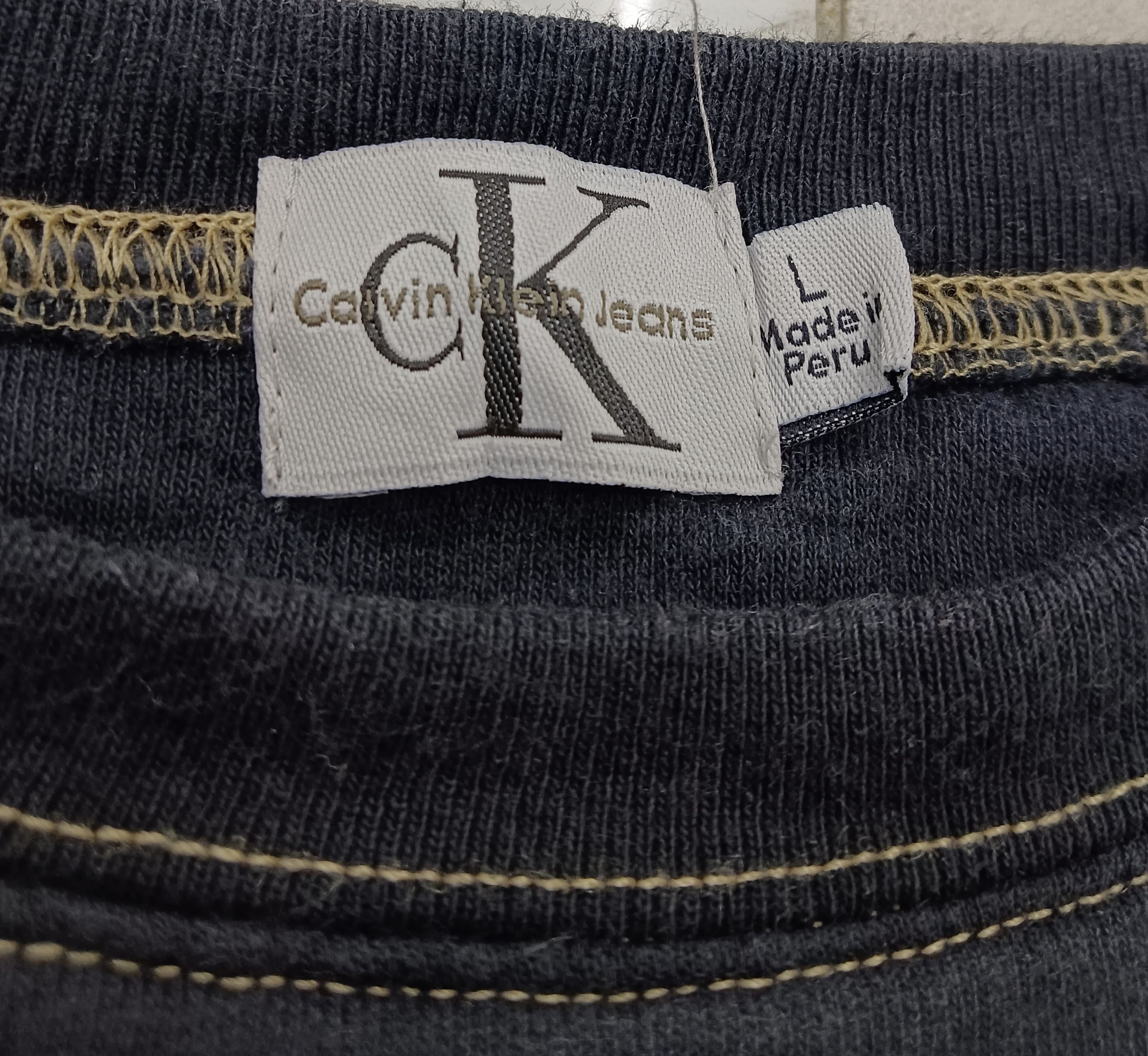 Calvin Klein Vintage Calvin Klein Embroidery Big Logo Sweatshirt Size US L / EU 52-54 / 3 - 4 Thumbnail