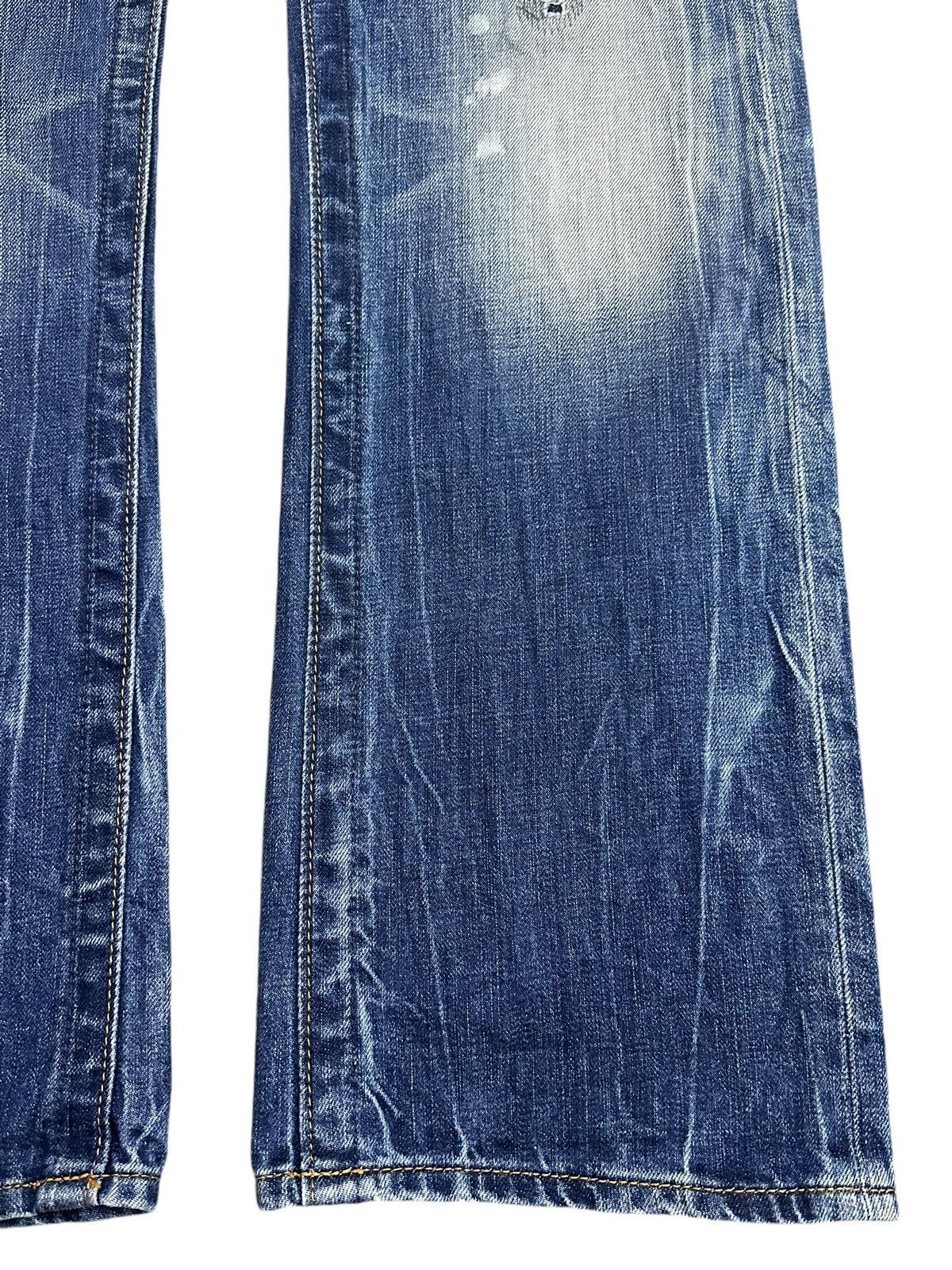 Designer Vintage Replay Blue Wash Style Distressed Loose Jeans Size US 33 - 8 Thumbnail