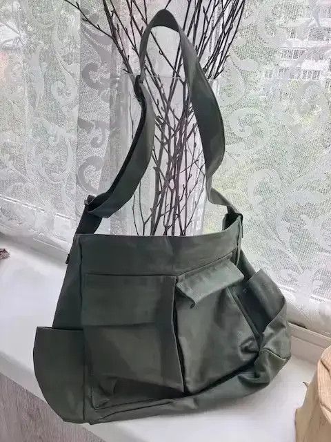 Shoulder Sling Bag in Green, Men's