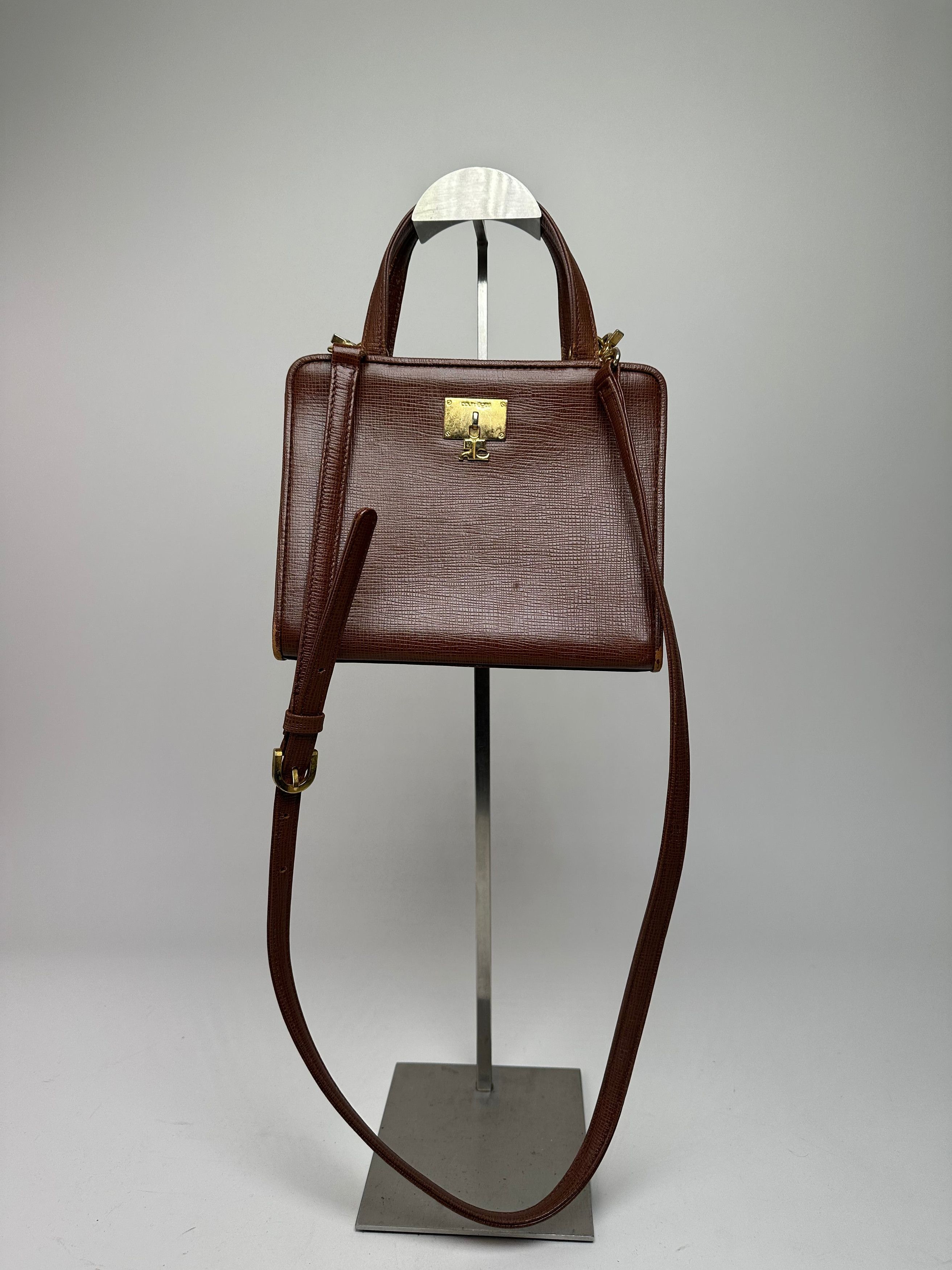 Courreges Vintage 2Way Leather Bag Brown Size ONE SIZE - 1 Thumbnail