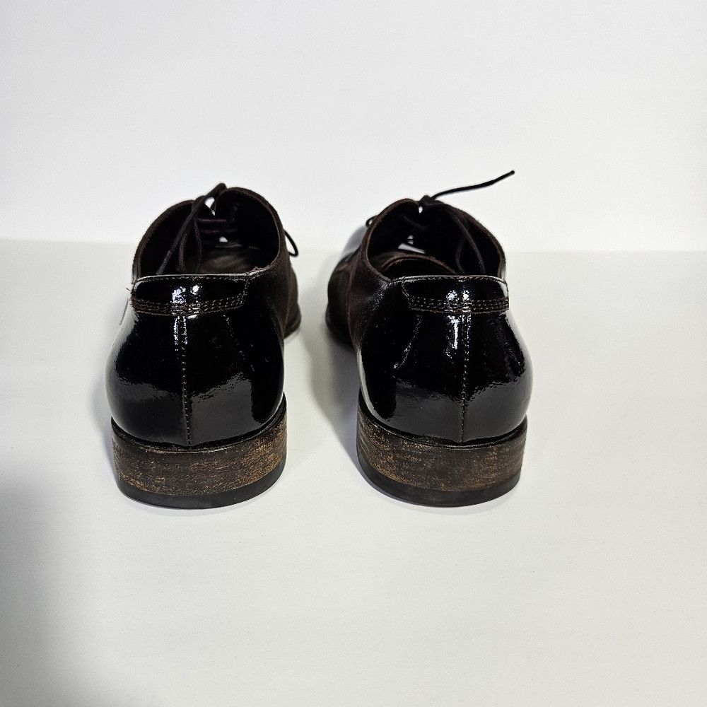 Paciotti Cesare Paciotti Brown Suede & Patent Leather Tuxedo Shoes Size US 6.5 / EU 39-40 - 6 Thumbnail