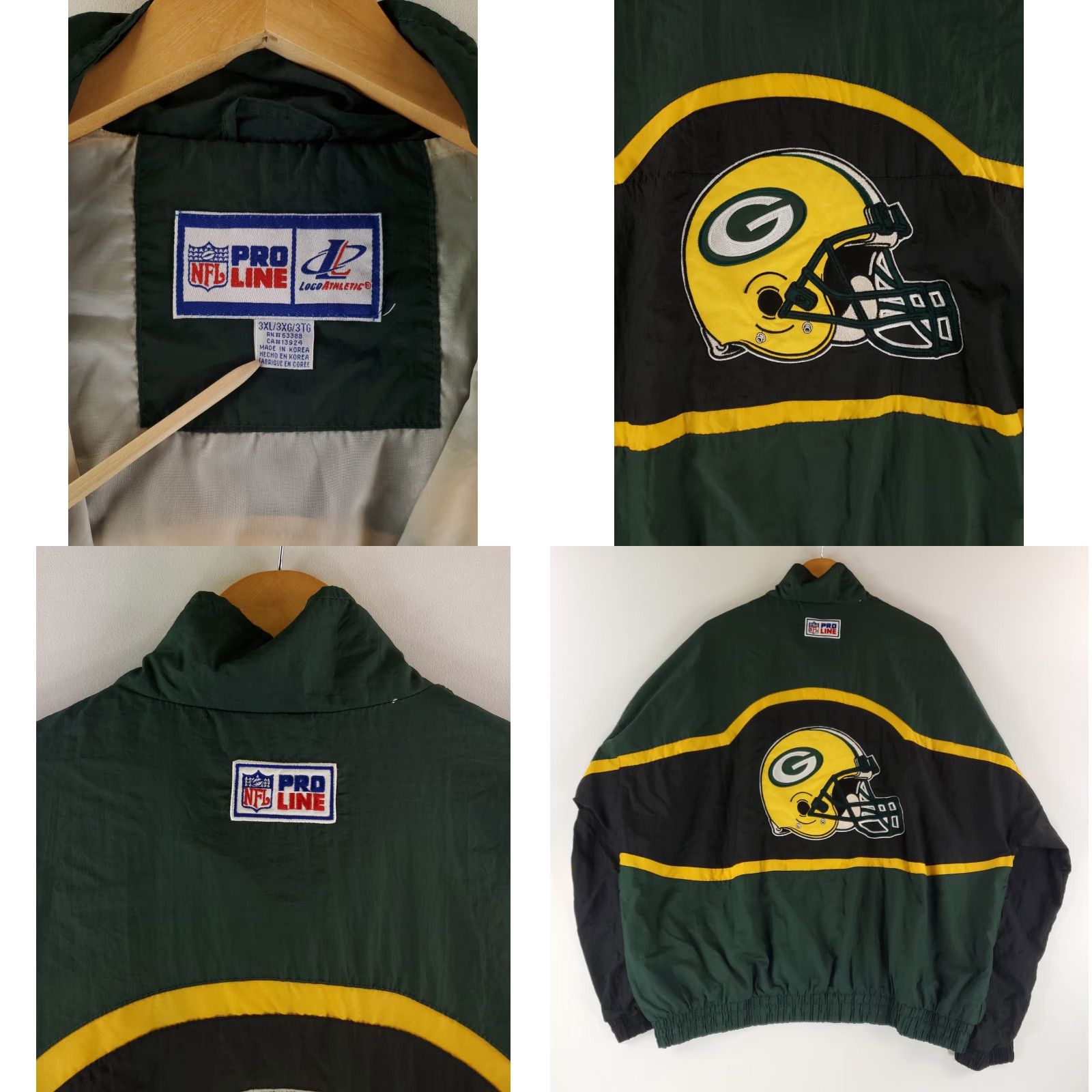 Logo Athletic VINTAGE Logo Athletic Windbreaker Jacket Green Bay Packers VTG 90s Full Zip Mens 3XL Green Size US XXL / EU 58 / 5 - 8 Thumbnail