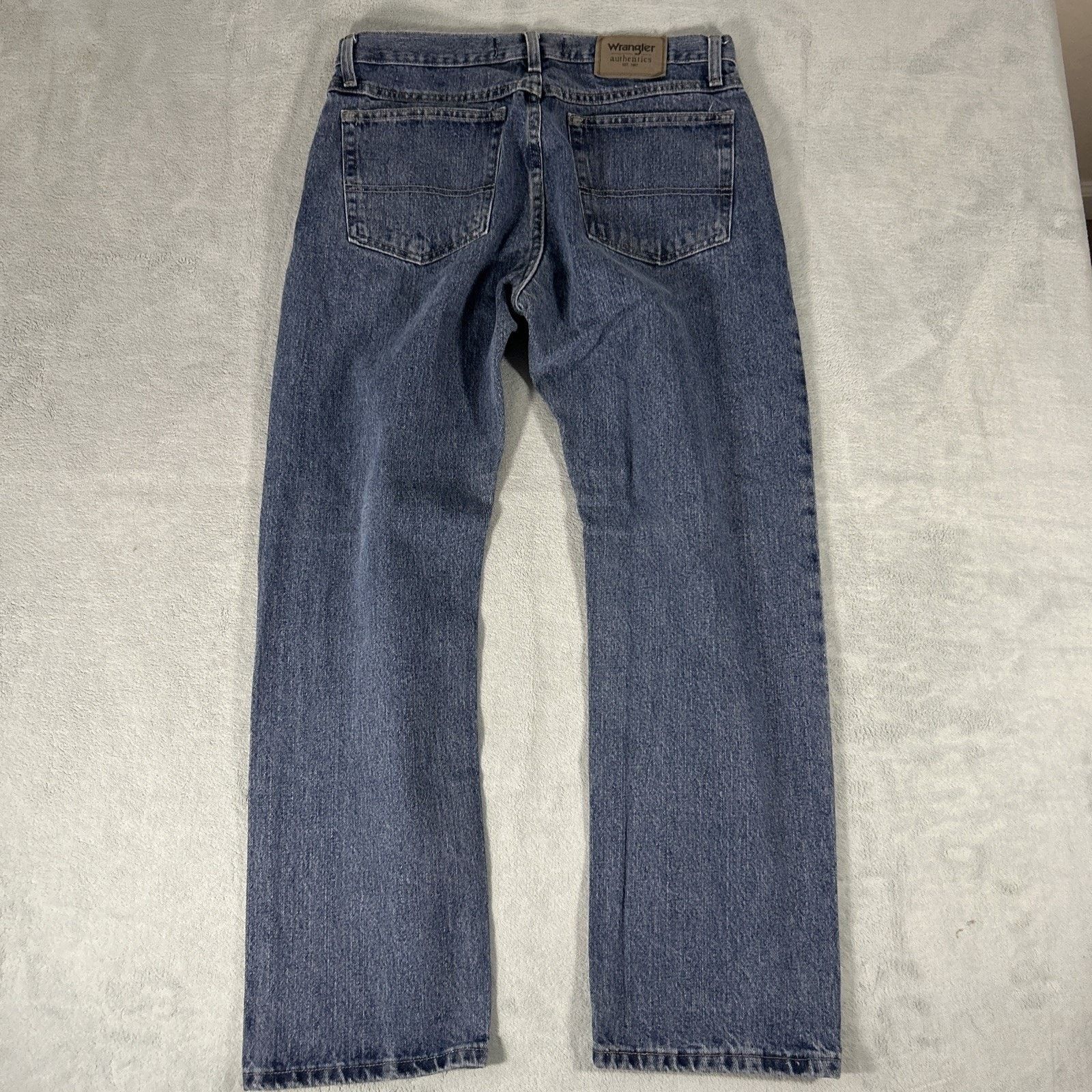 Wrangler Wrangler Loose Baggy Straight Jeans Mens 33x29 Wide Relaxed Size US 33 - 2 Thumbnail