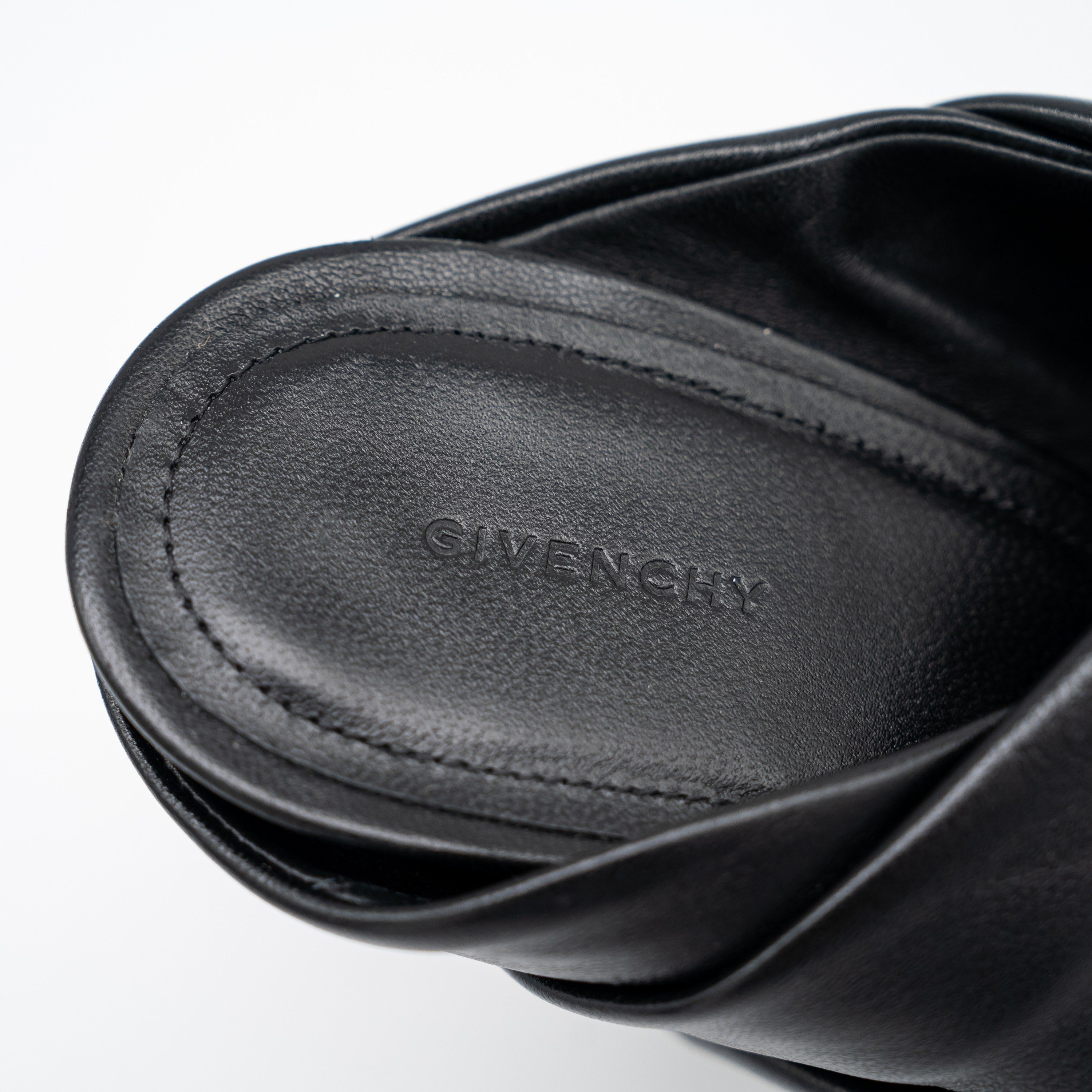 Givenchy Givenchy Show Twist Heels Mules Black Leather Size US 10 / IT 40 - 8 Thumbnail