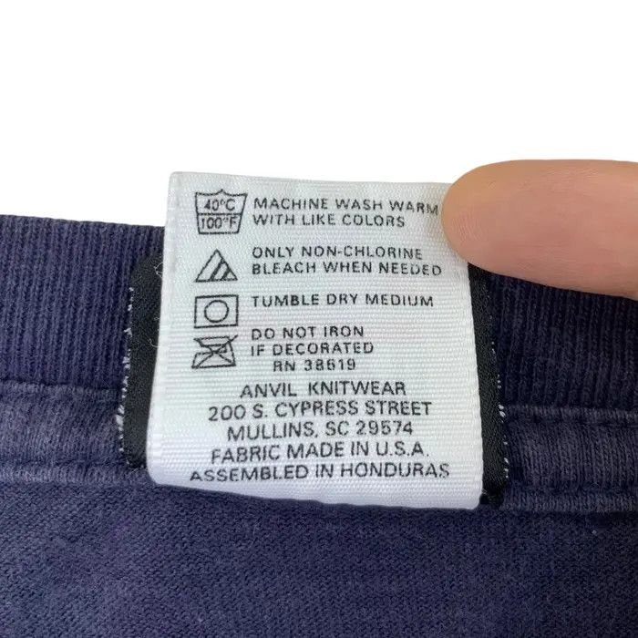 Anvil Vintage 90’ M-69 ONENESS JAPAN Natural Indigo Tee Shirt Size US M / EU 48-50 / 2 - 8 Thumbnail