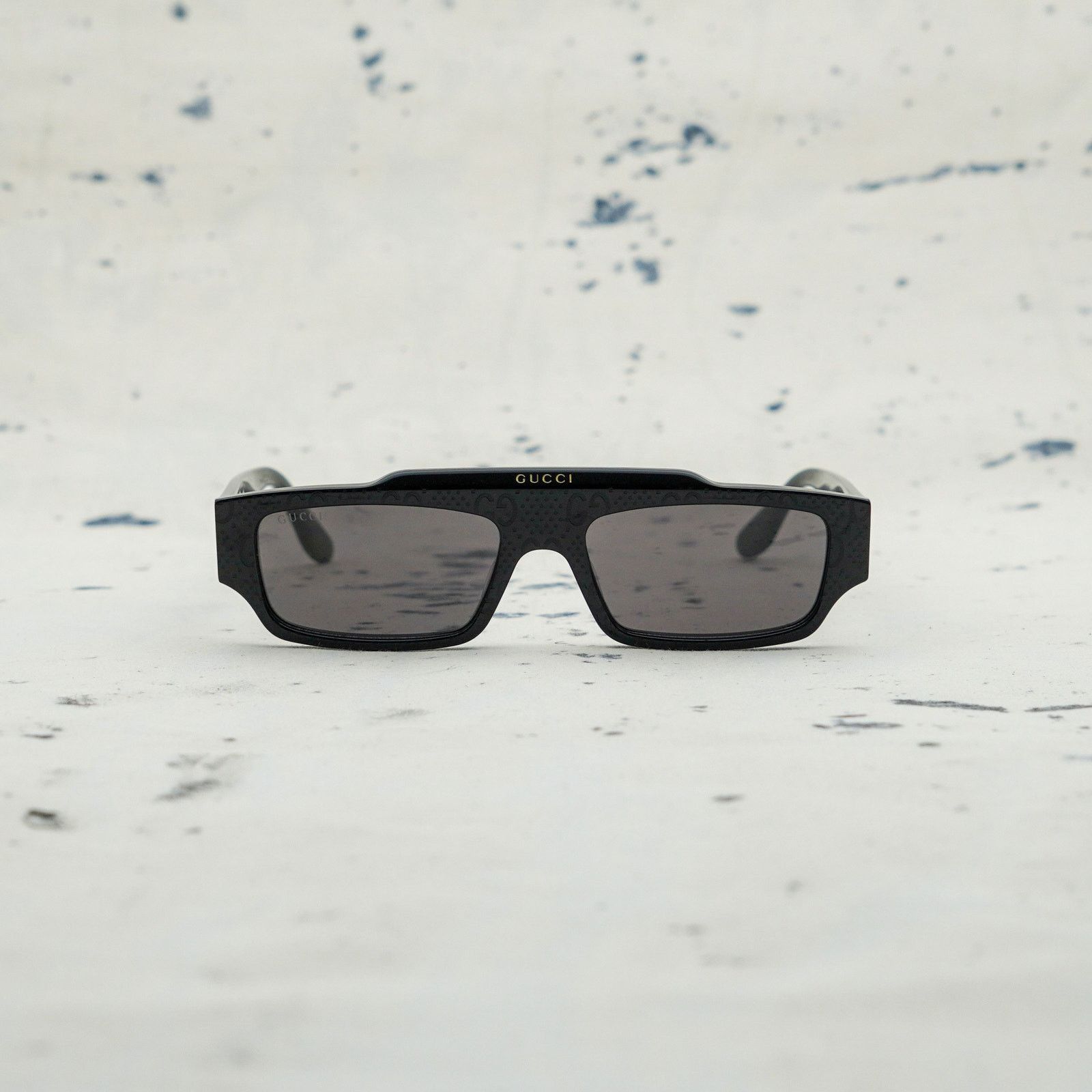 Gucci Gucci 1592s black monogram gg logo rectangular sunglasses Size ONE SIZE - 2 Thumbnail