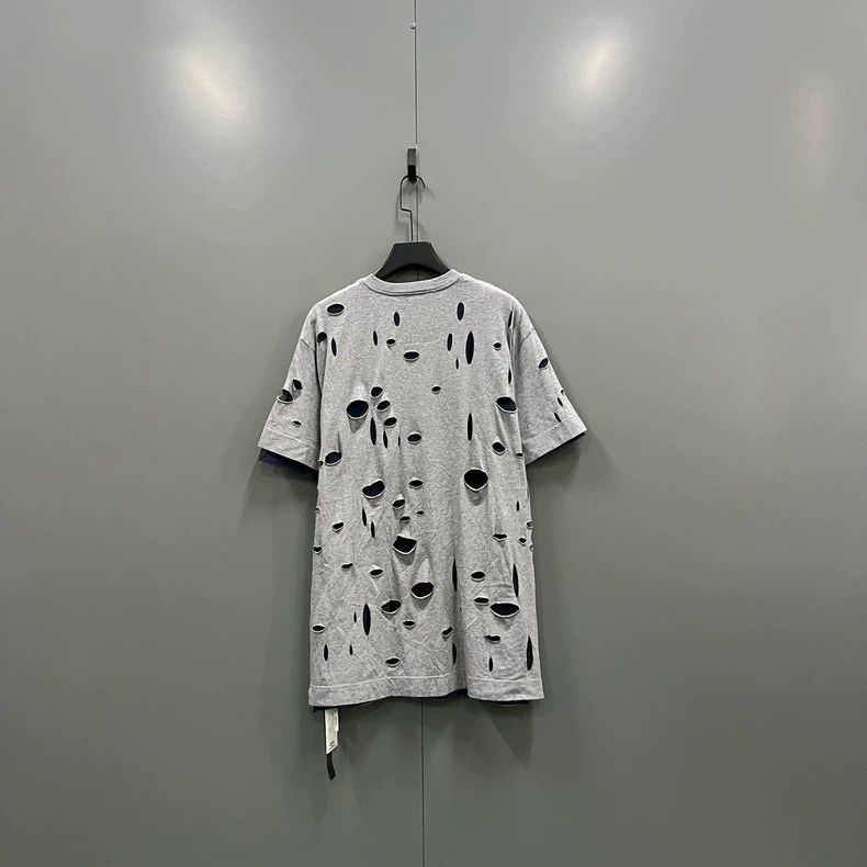 Givenchy Givenchy Large Destroyed Logo Fake Two Piece Short Sleeve, Size US M / EU 48-50 / 2 - 2 Thumbnail