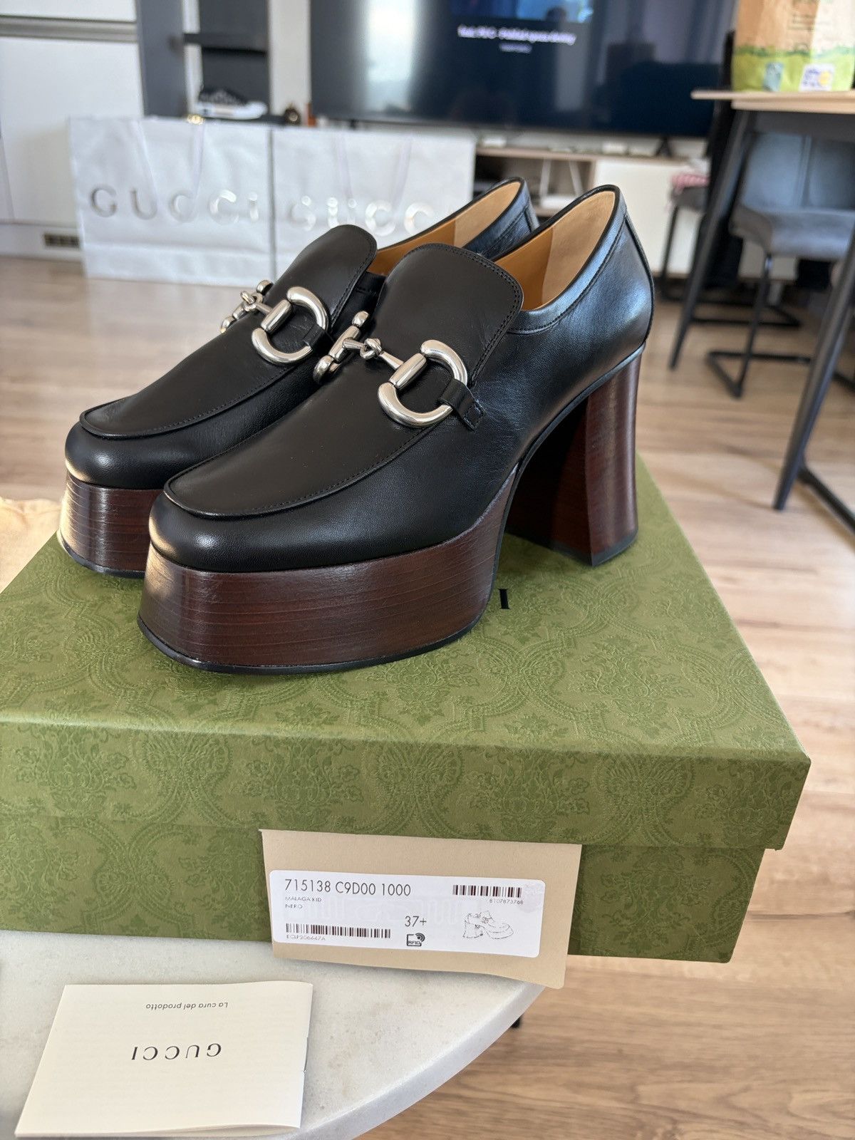 Gucci Gucci platform horsebit loafer blac Size US 7.5 / IT 37.5 - 1 Thumbnail