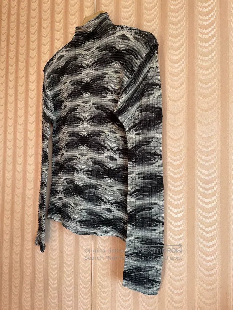 Issey Miyake Issey Miyake Ink-wash Pleated Long Sleeve Top Size S / US 4 / IT 40 - 4 Thumbnail