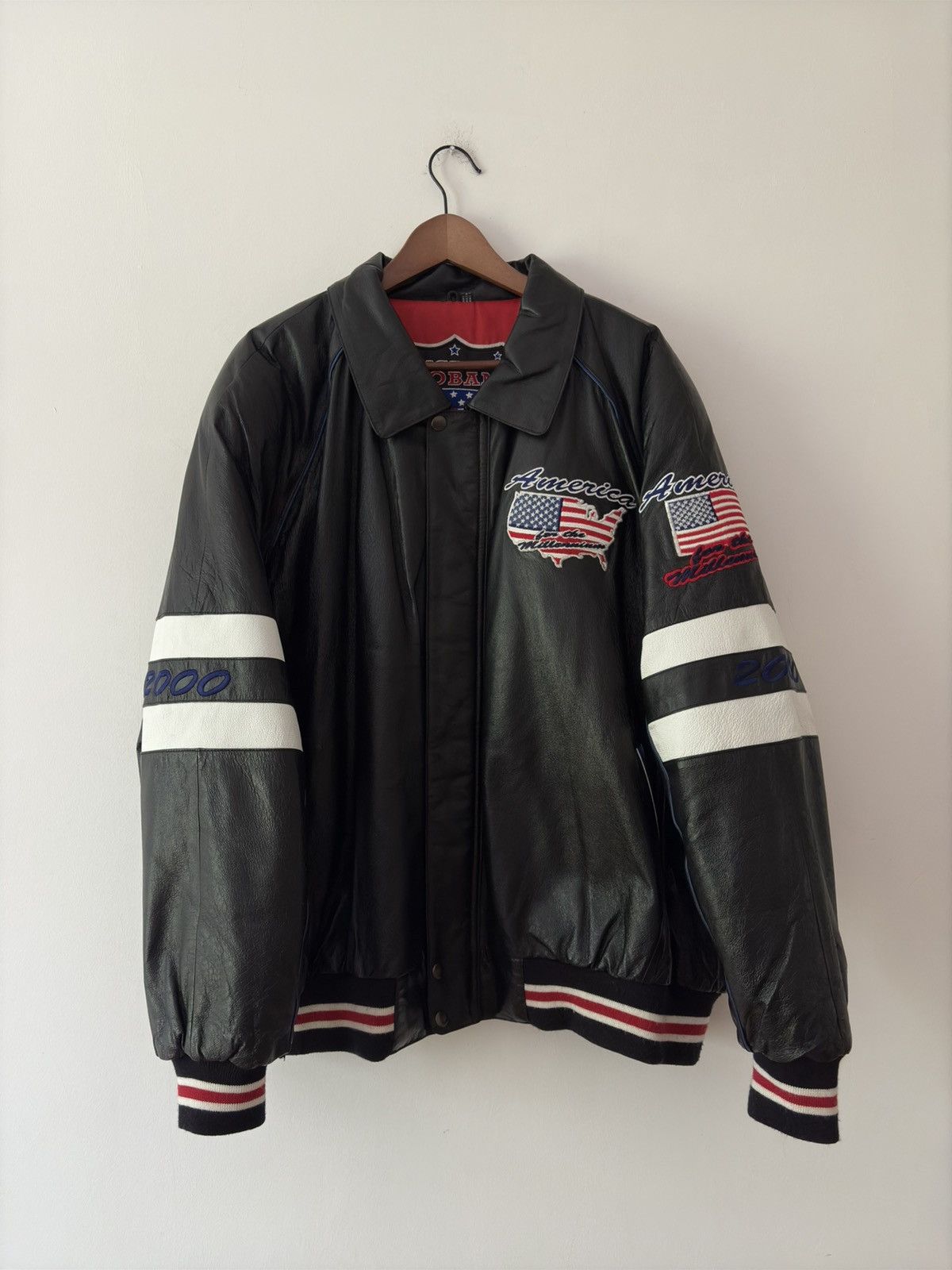 Designer × Michael Hoban × Vintage Michael Hoban USA Millennium 2000 – Vintage Leather Jacket Size US XL / EU 56 / 4 - 2 Thumbnail