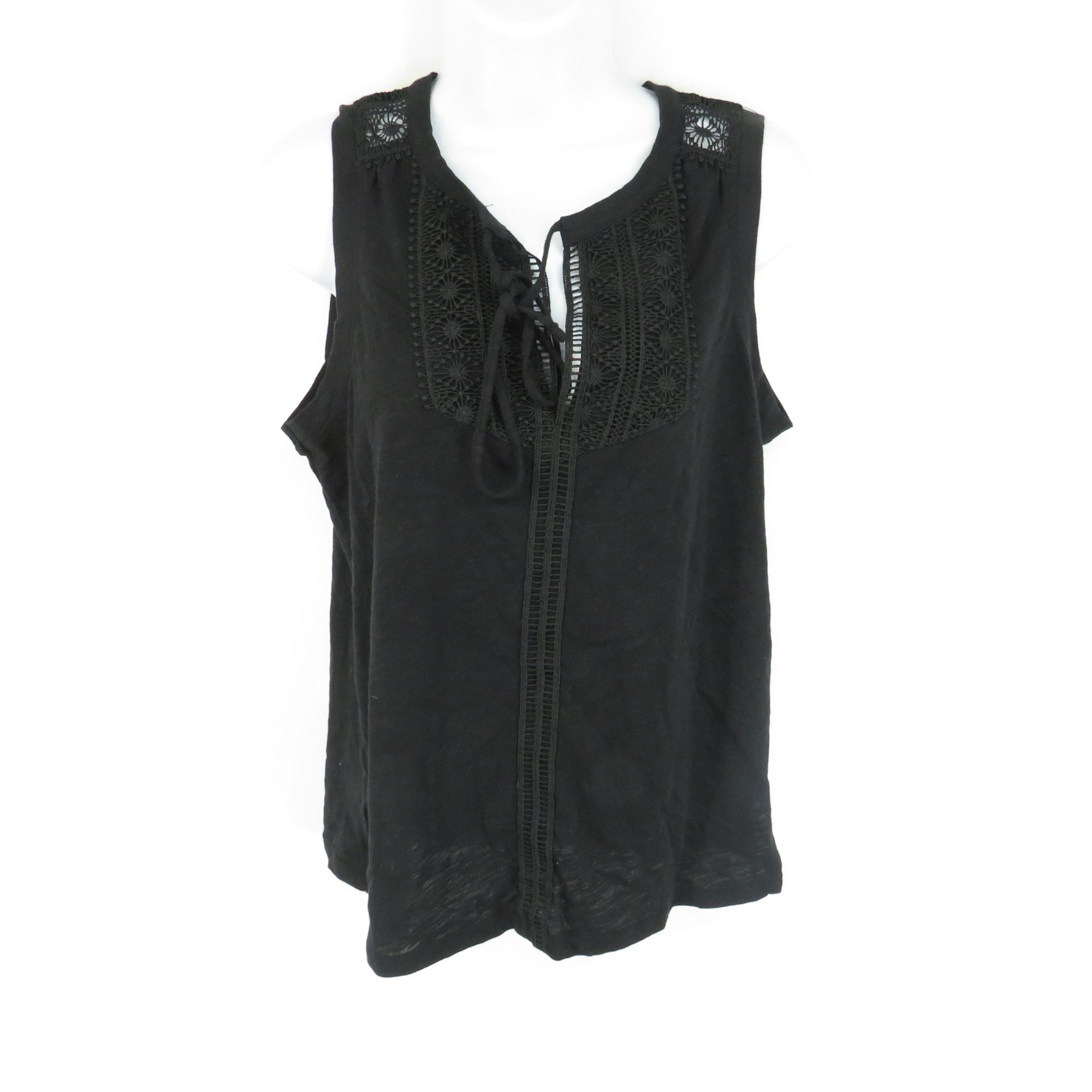 Other Rafaella Black Sleeveless Lace Up Top Small NWT $59 Size S / US 4 / IT 40 - 1 Thumbnail