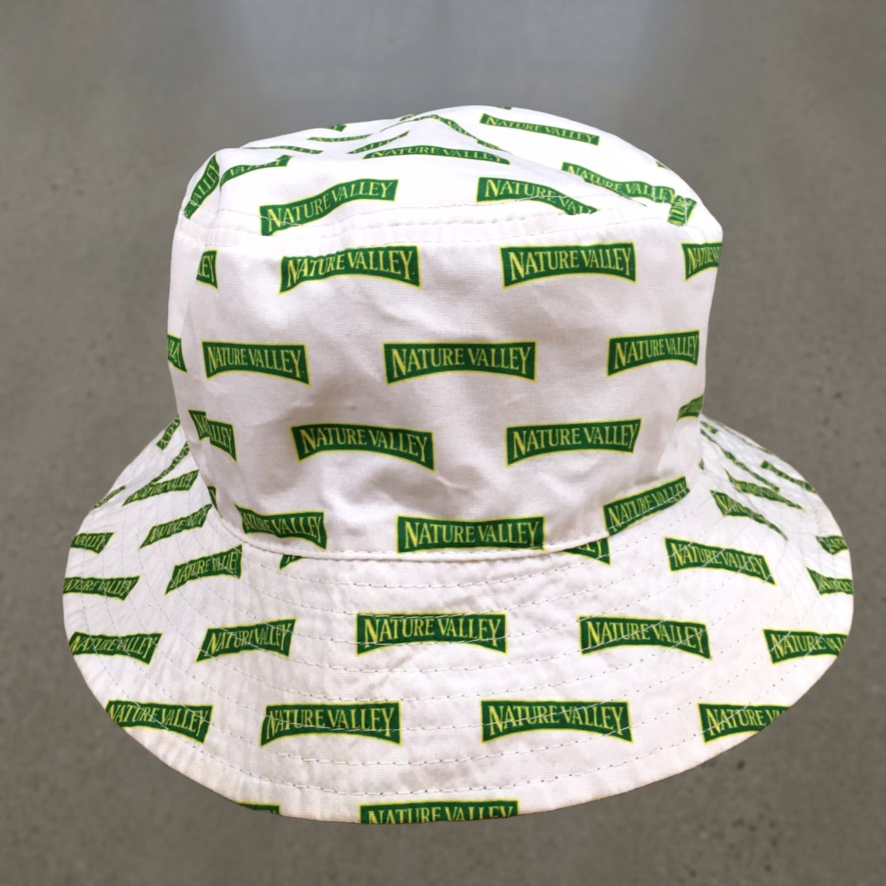 Vintage Nature Valley Bucket Hat Unisex White Green One Size Adjustable Reversible Size ONE SIZE - 1 Thumbnail