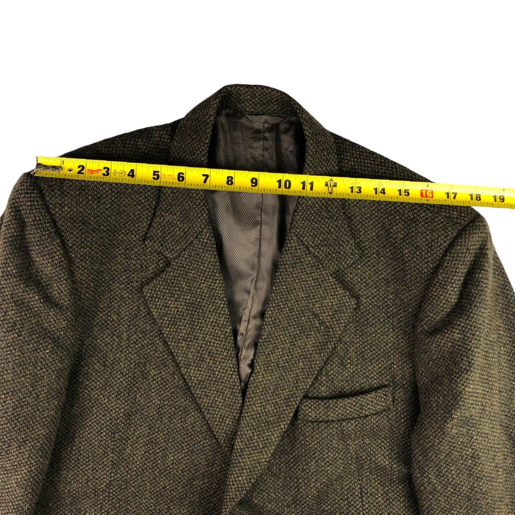 Pierre Cardin Pierre Cardin Blazer Tweed Wool Leather Buttons Notch Lapel Single-Breasted 42 R Classic Brown Red Italy Men Men’s Vintage No Size 42R - 6 Thumbnail