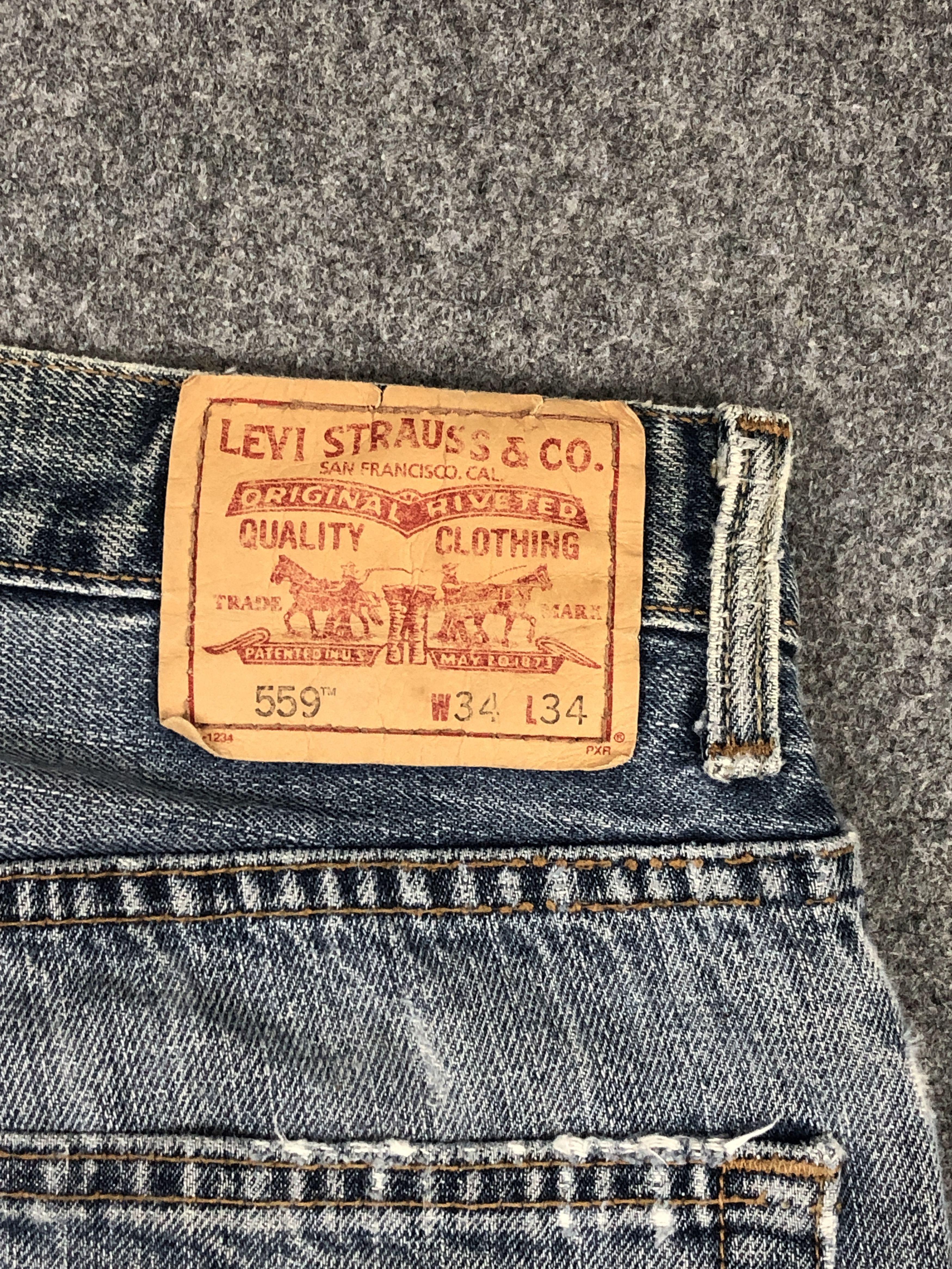 Levi's Vintage Levis 559 Faded Blue Jeans DP2368 Size US 34 / EU 50 - 5 Thumbnail