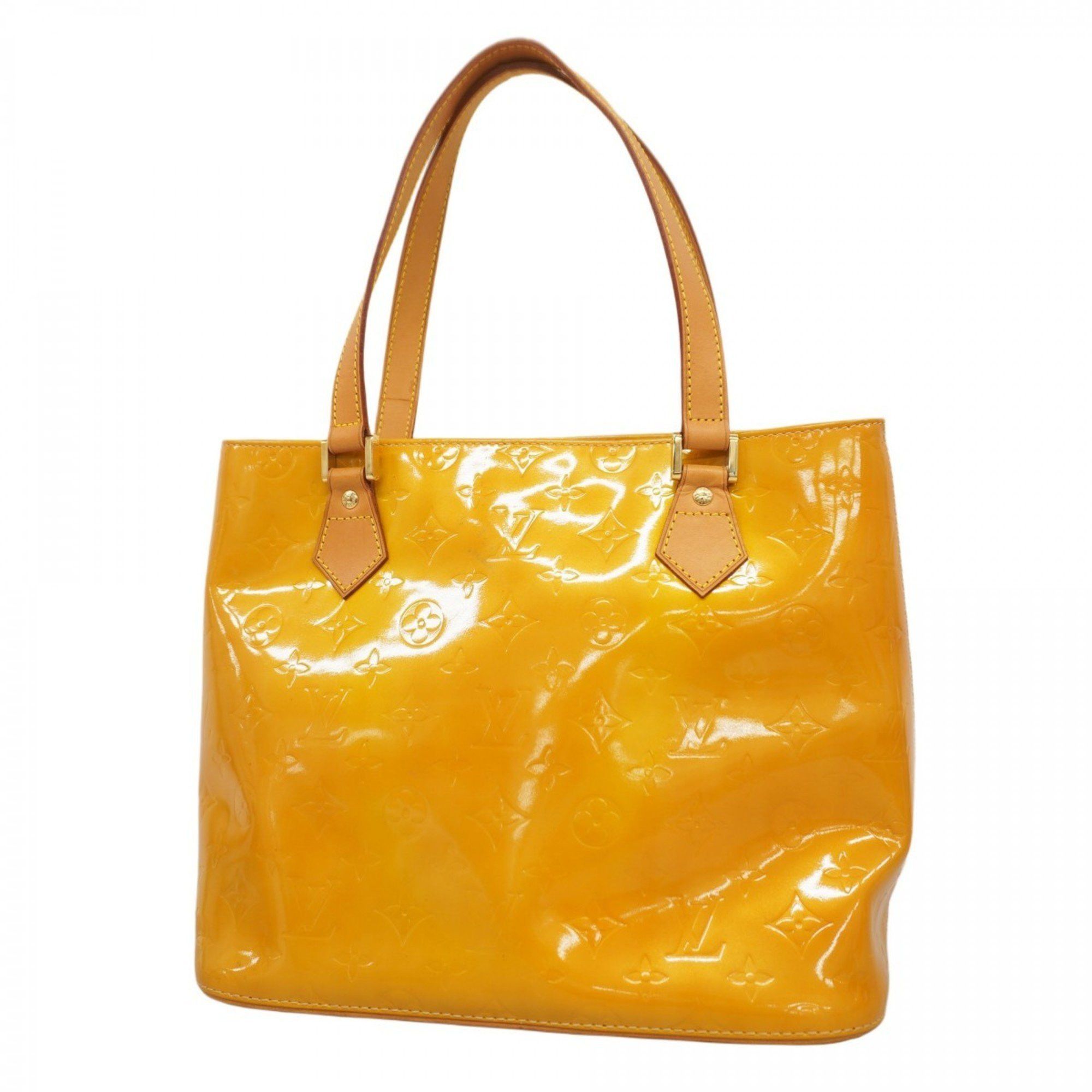 Louis Vuitton Tote Bag Vernis Houston M91004 Beige Women's