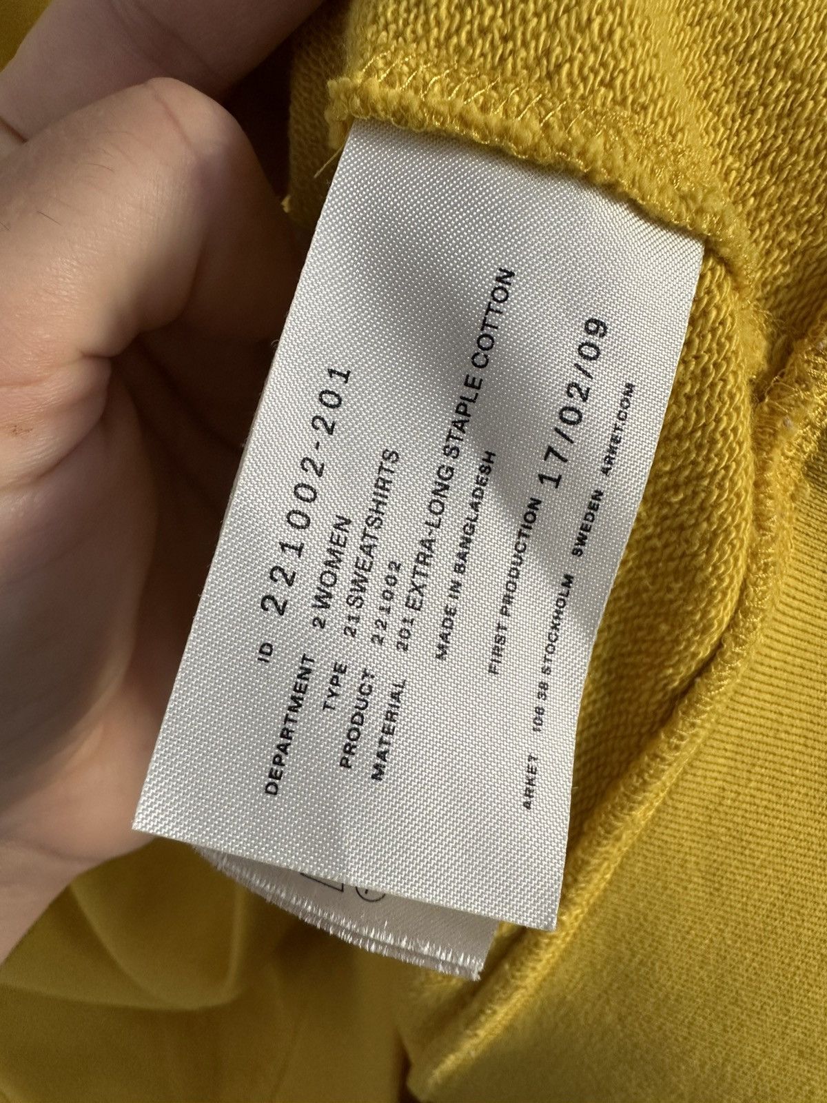 Arket Arket crew neck yellow sweatshirt pullover Size L / US 10 / IT 46 - 6 Thumbnail